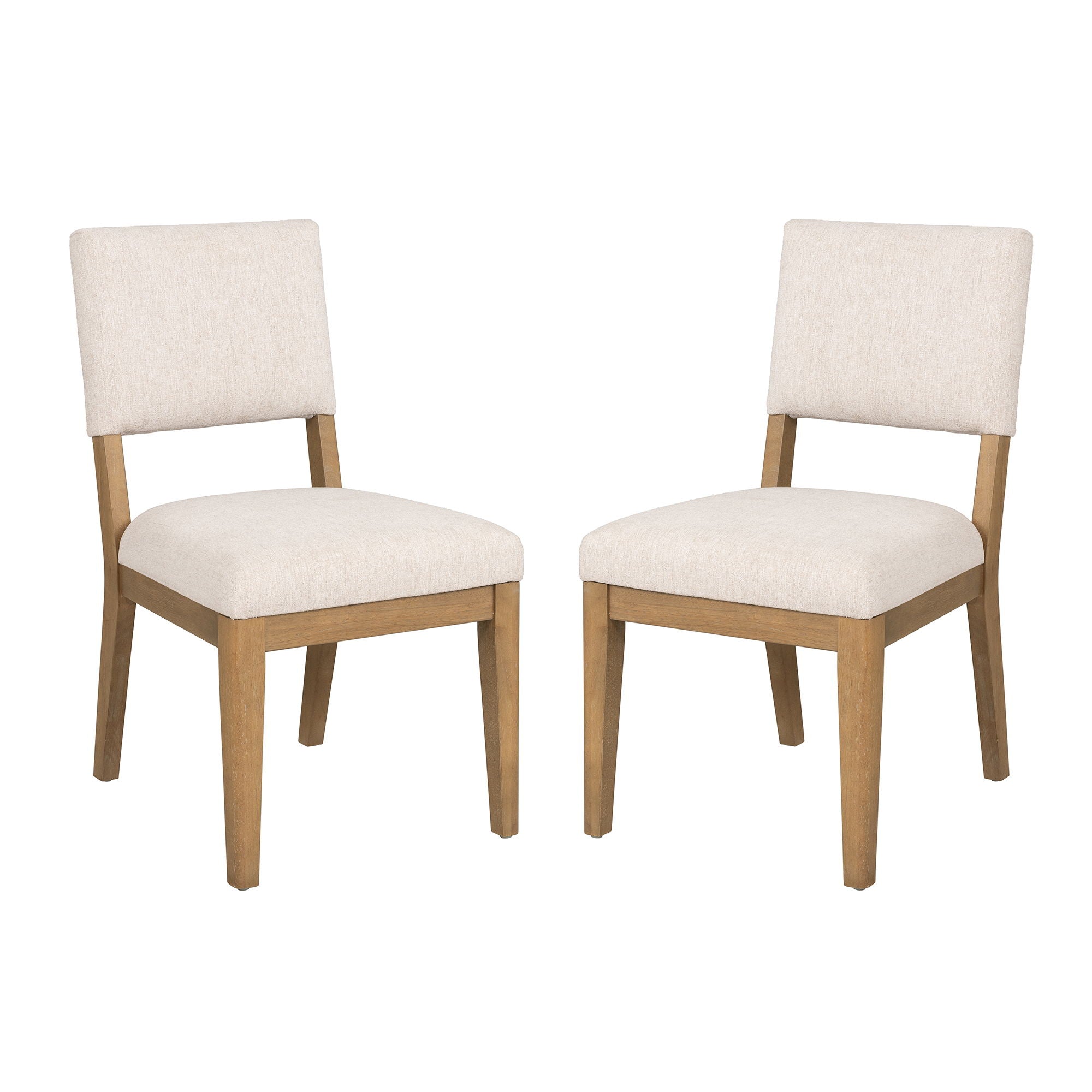 Millwork - Dining Chair (Set of 2) - White / Light Brown