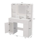 43.31" Newly Designed Smart Mirror Dressing Table With Drawers And Storage Cabinet, Dressing Table With Dressing Pad For Bedroom, Dressing Room