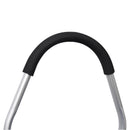 Foldable Shopping Stair Trolley With Triangular Wheels And Removable Waterproof Bag - Black