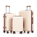 3 Pieces Set 20" / 24" / 28" Spinner Wheel Luggage With Combination Lock