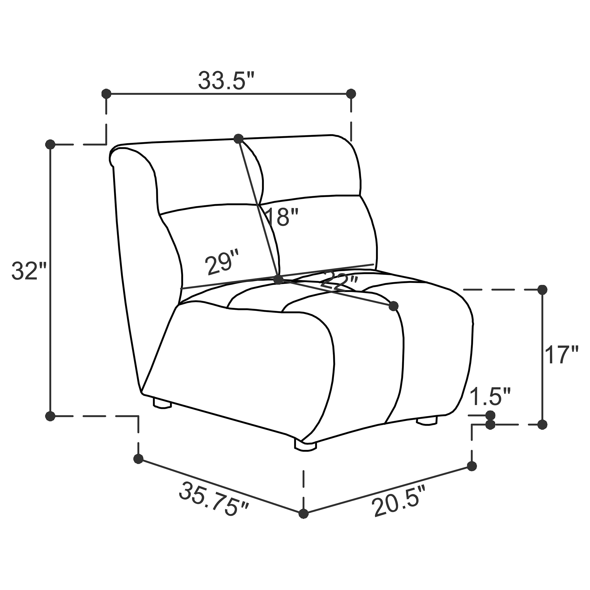 Charlotte 5-piece Upholstered Modular Sectional Sofa Ivory — view 14