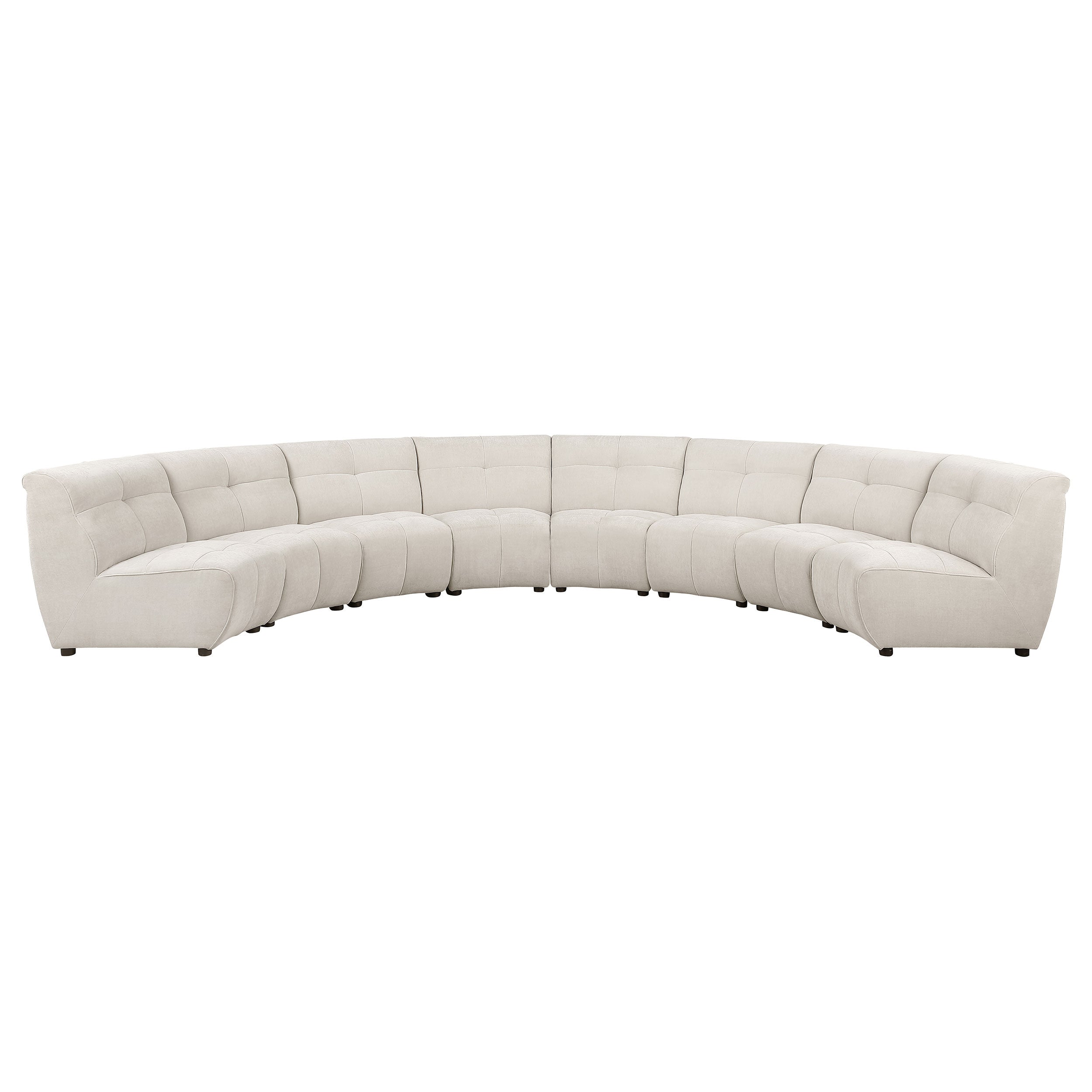 Charlotte 8-piece Upholstered Modular Sectional Sofa Ivory — view 3