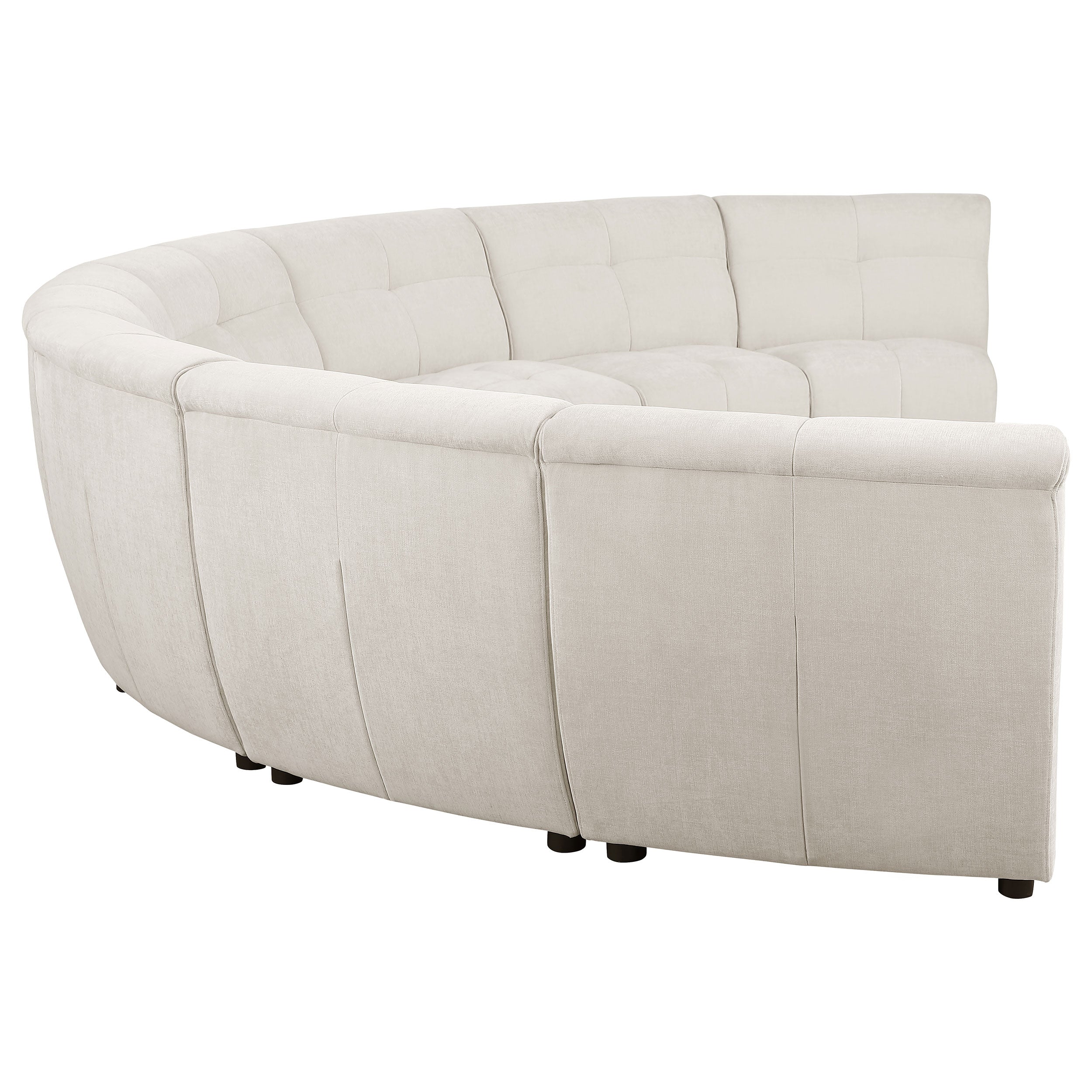 Charlotte 8-piece Upholstered Modular Sectional Sofa Ivory — view 7