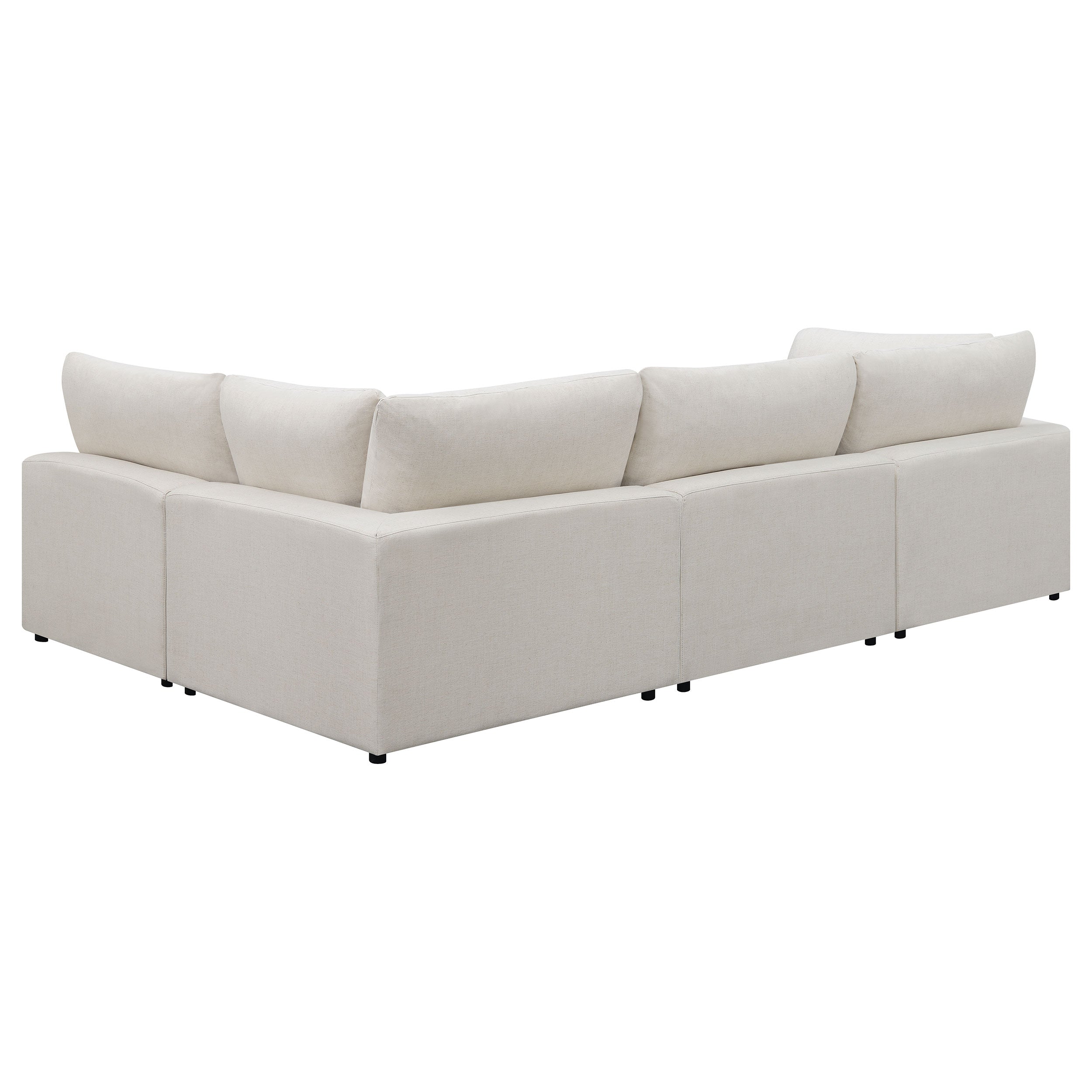 Serene 4-piece Upholstered Modular Sectional Sofa Beige — view 4