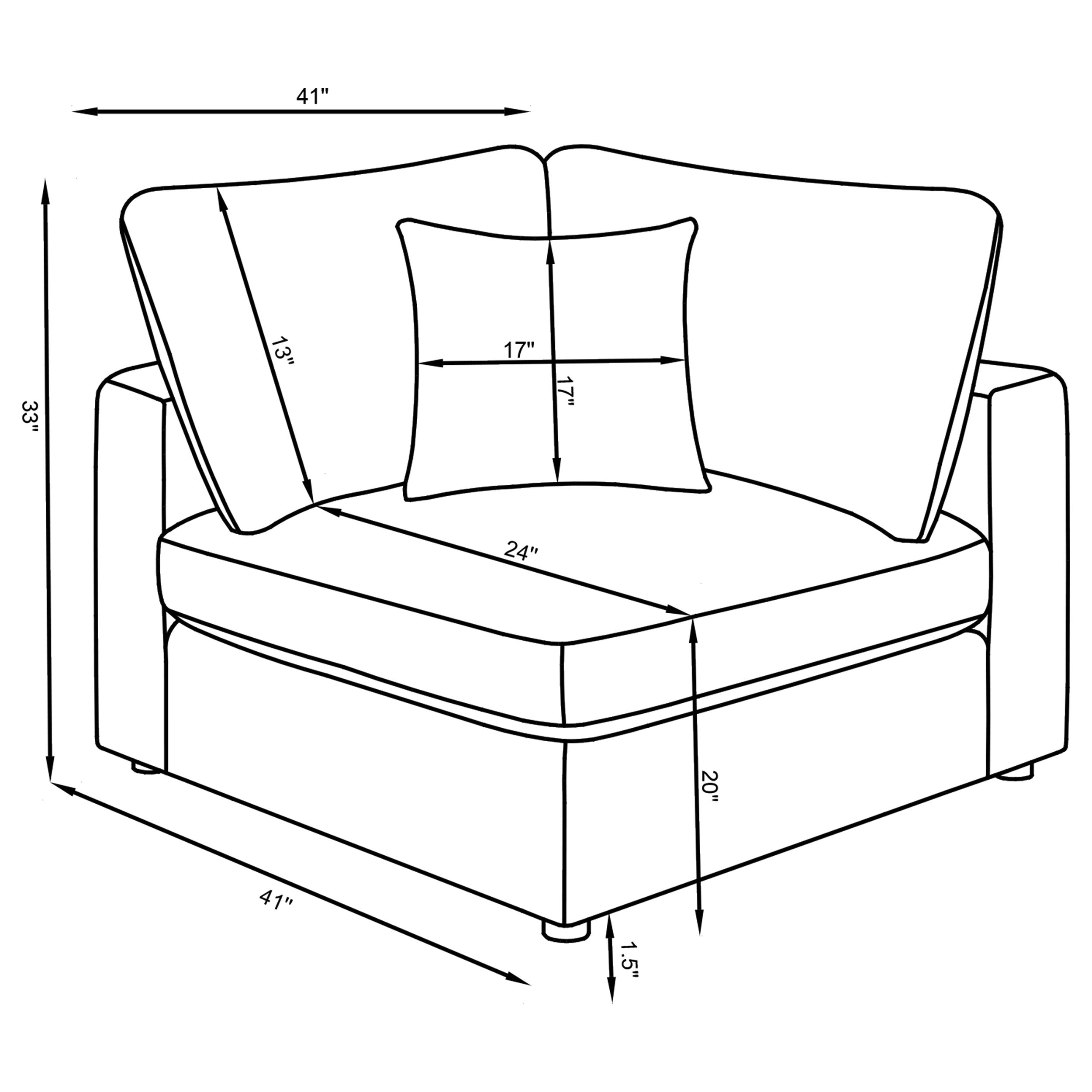 Serene 4-piece Upholstered Modular Sectional Sofa Beige — view 14
