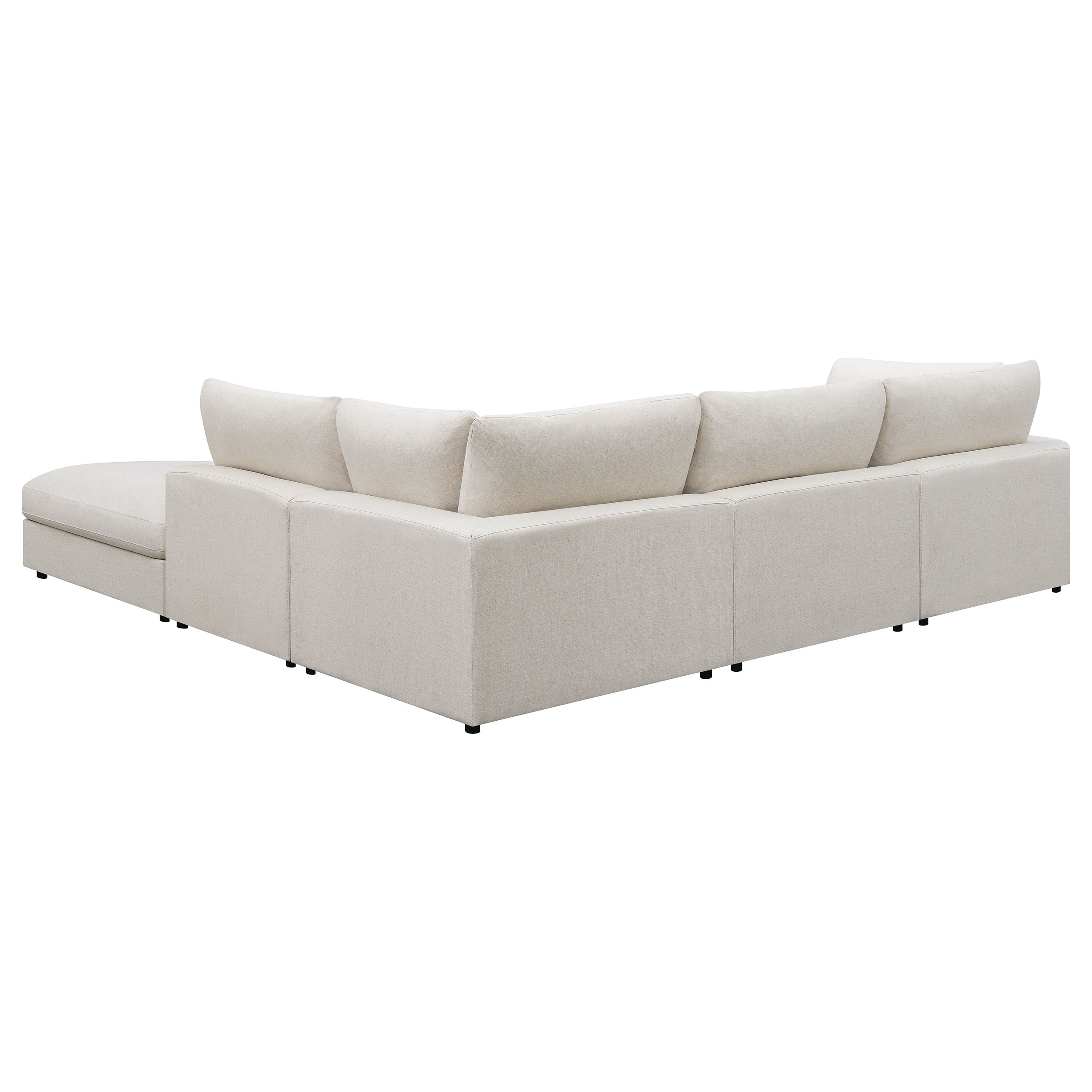Serene 5-piece Upholstered Modular Sectional Sofa Beige — view 4