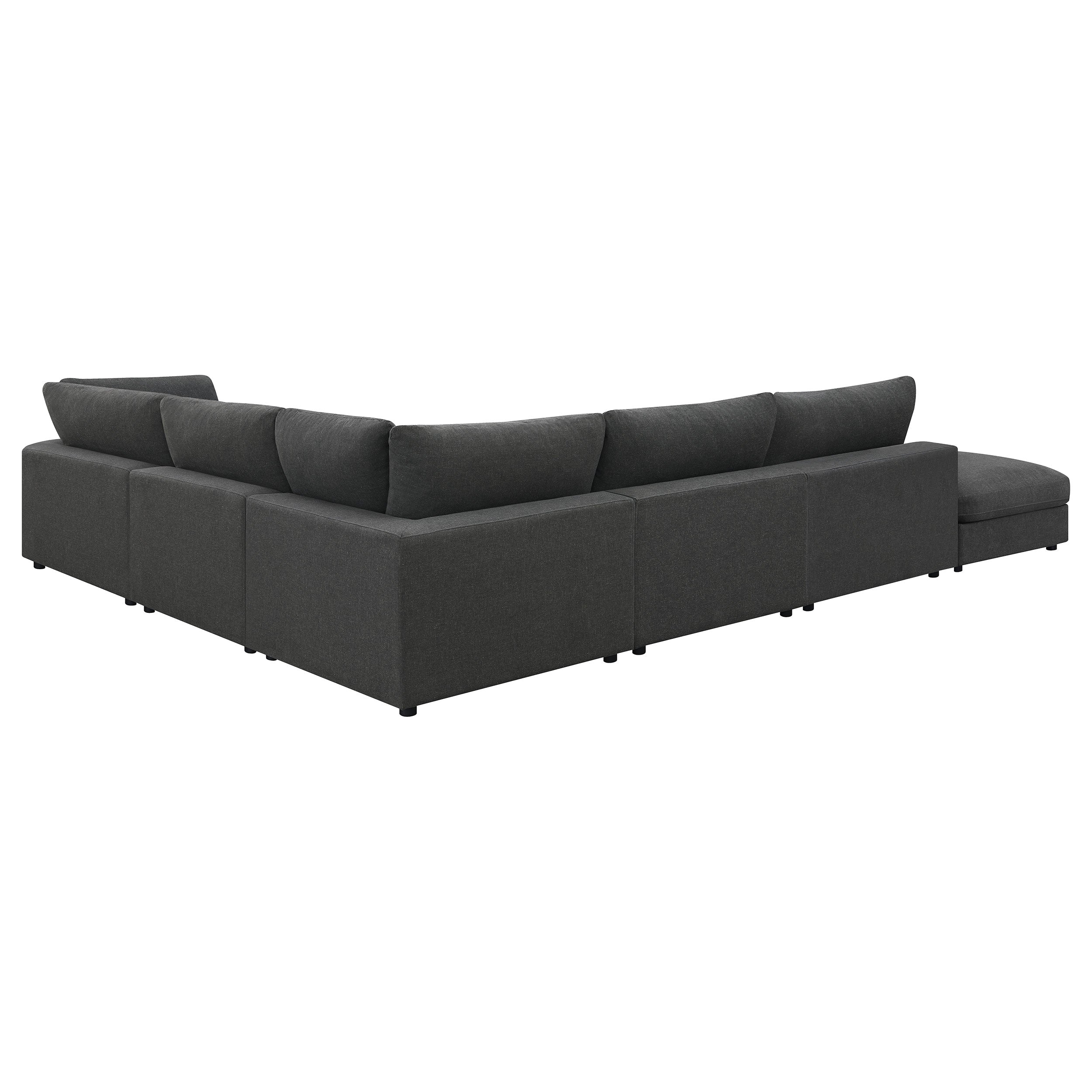 Serene 6-piece Upholstered Modular Sectional Sofa Charcoal — view 4