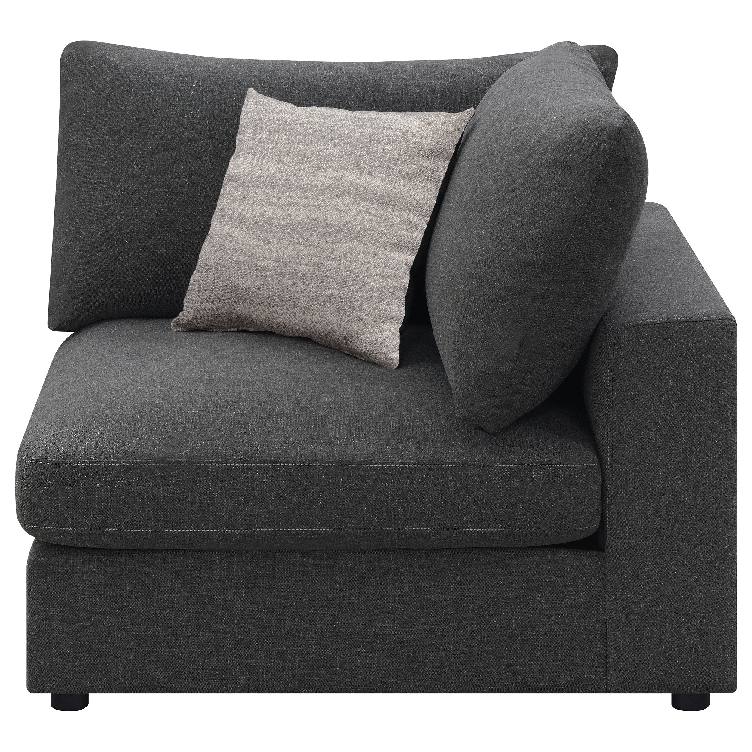 Serene Upholstered Corner Charcoal — view 2