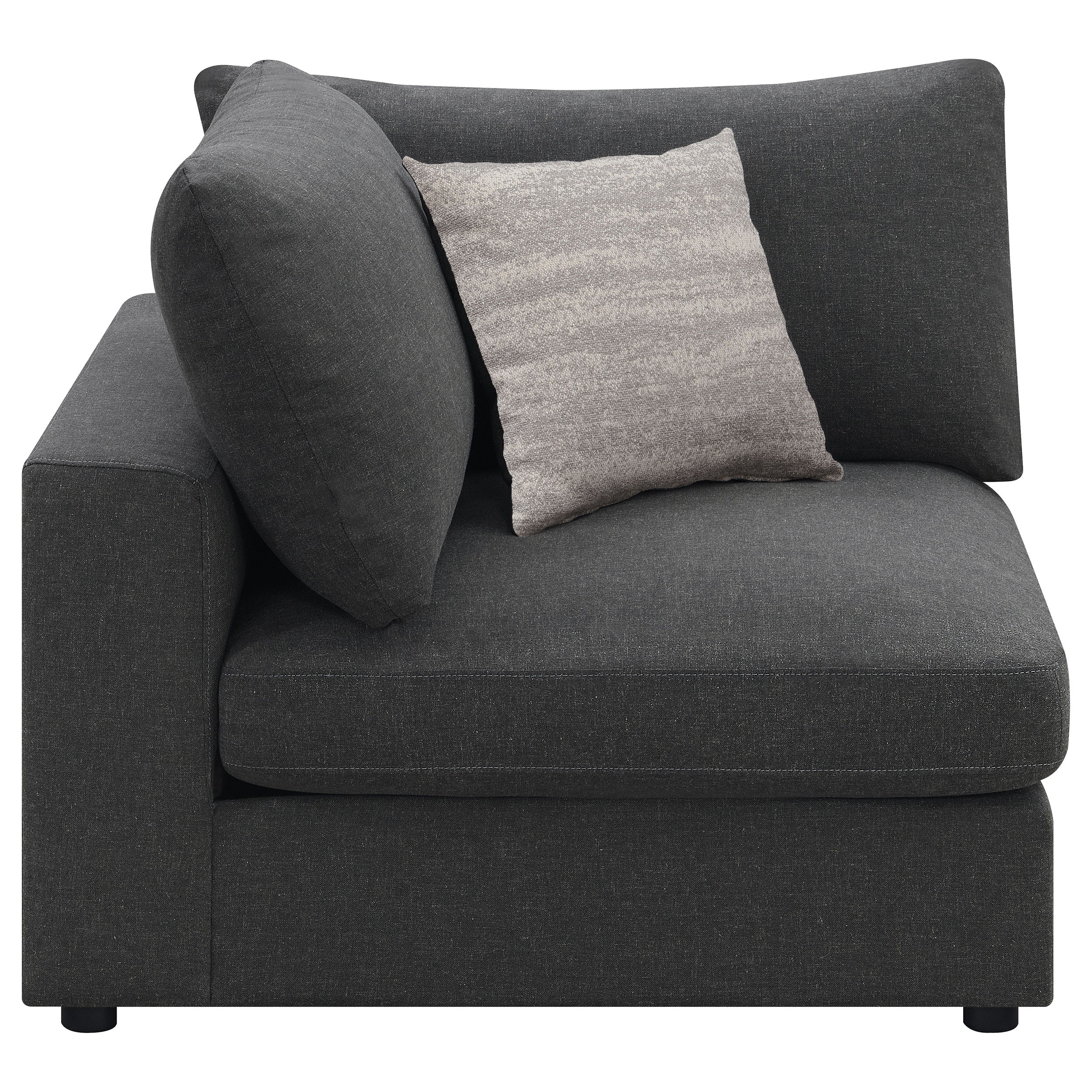 Serene Upholstered Corner Charcoal — view 6