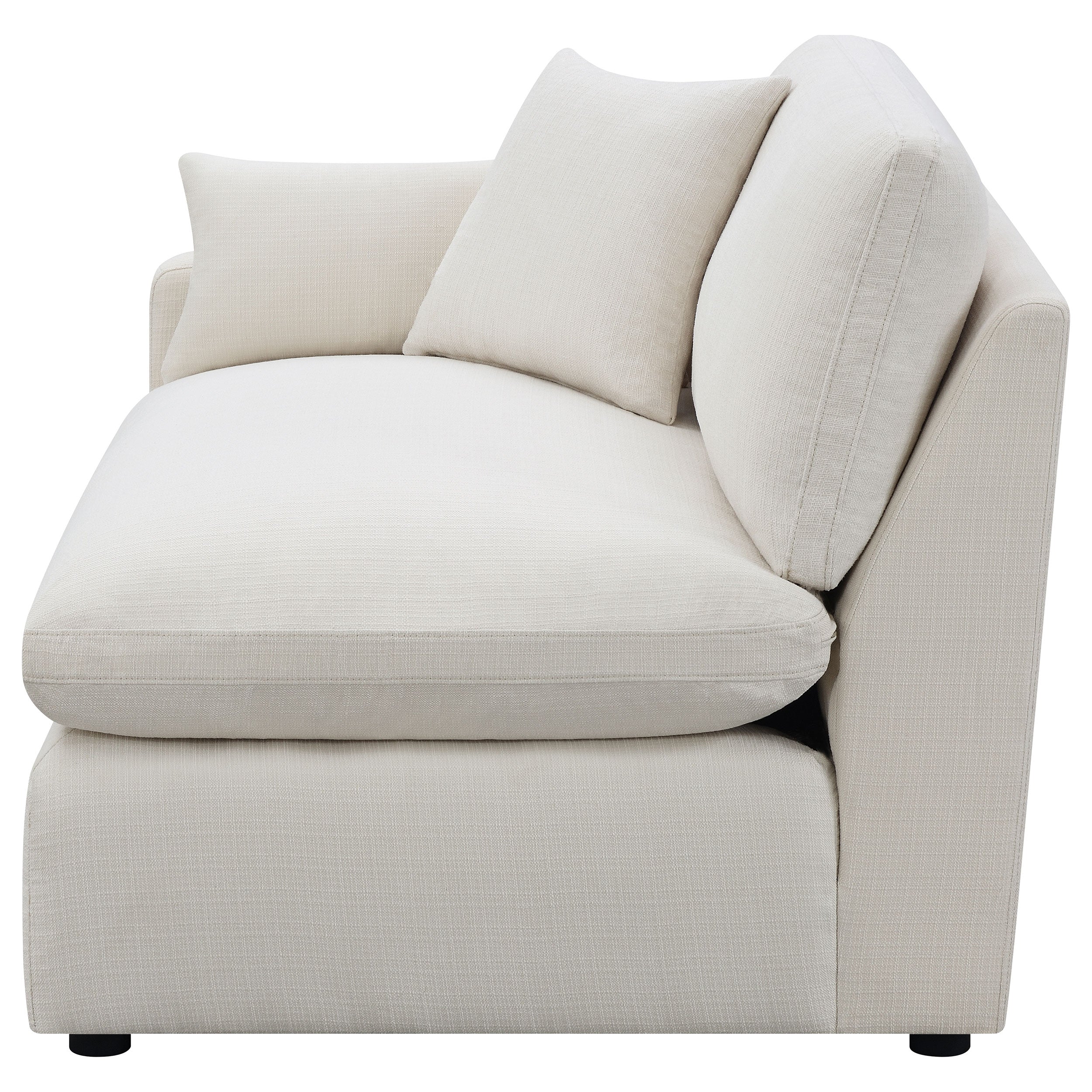 Hobson Upholstered LAF Chair Ivory — view 3