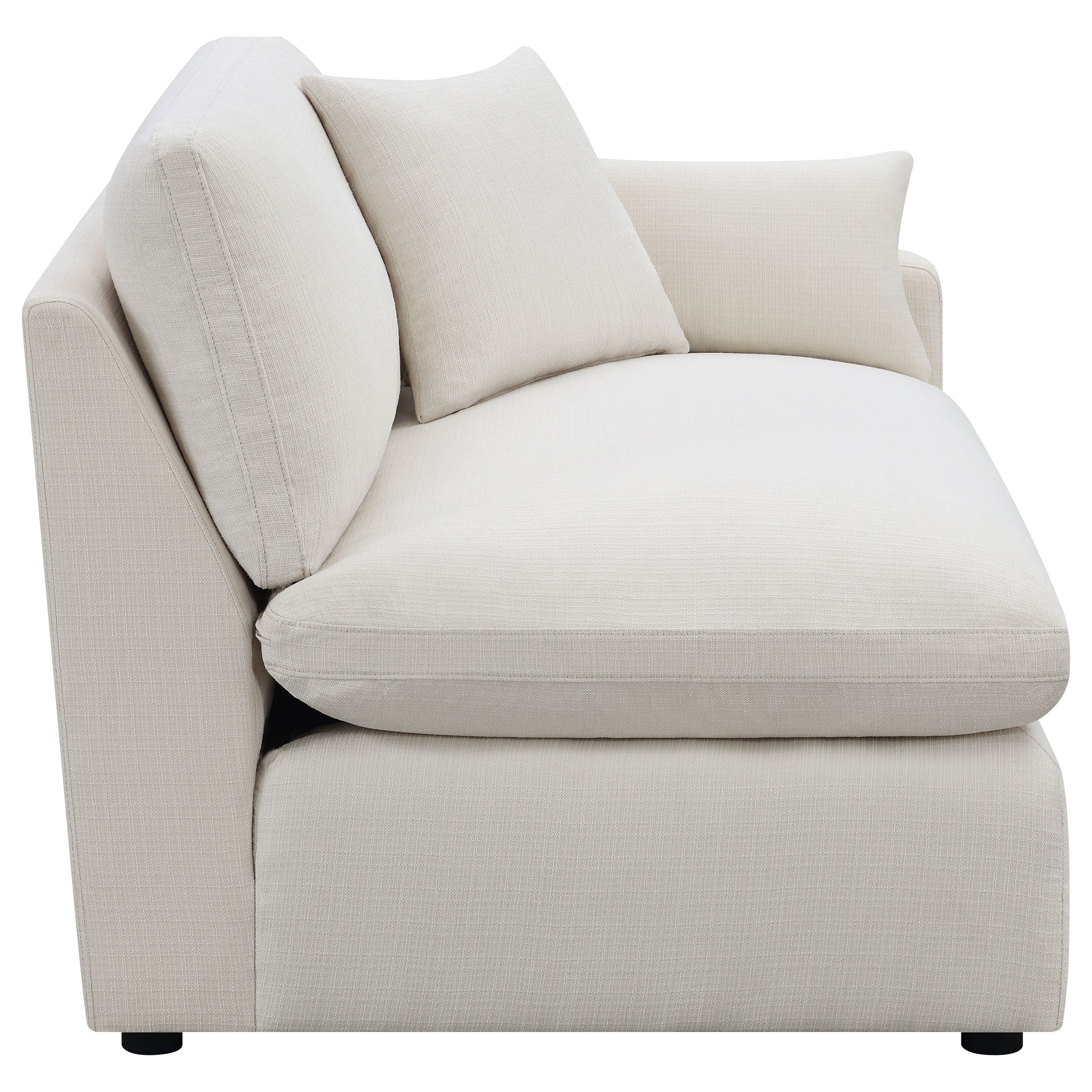 Hobson Upholstered LAF Chair Ivory — view 5