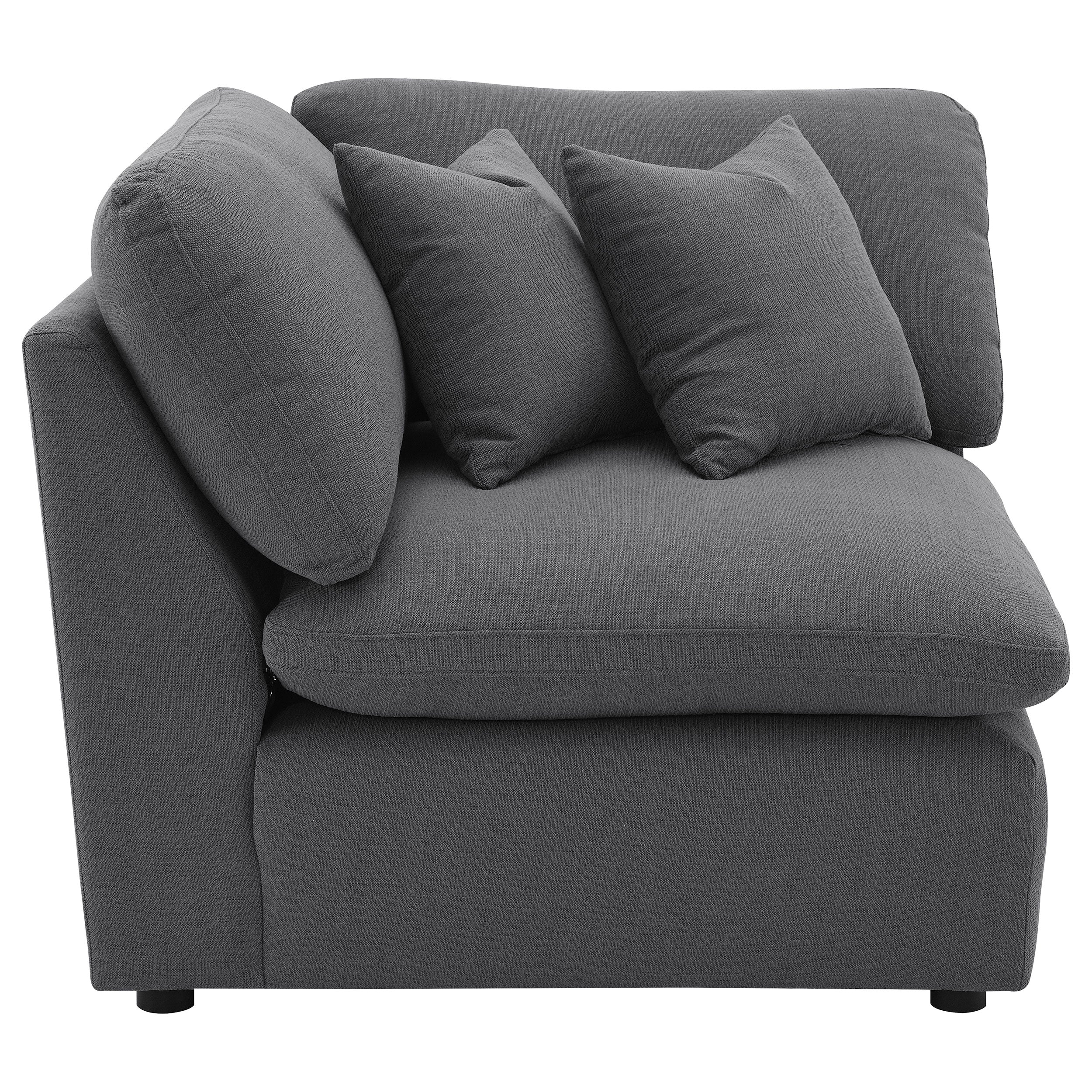 Hobson Upholstered Corner Charcoal — view 4