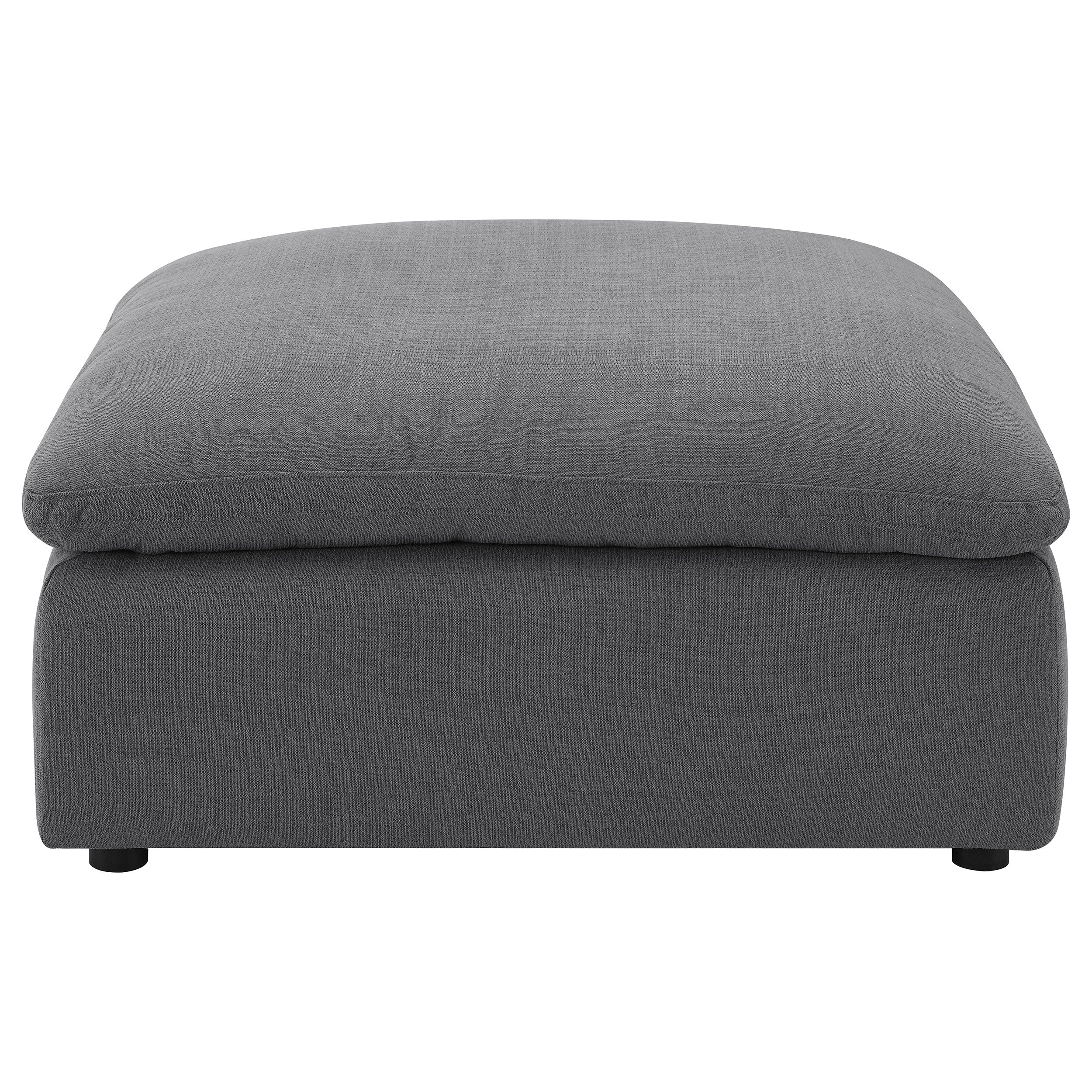 Hobson Square Upholstered Ottoman Charcoal — view 3