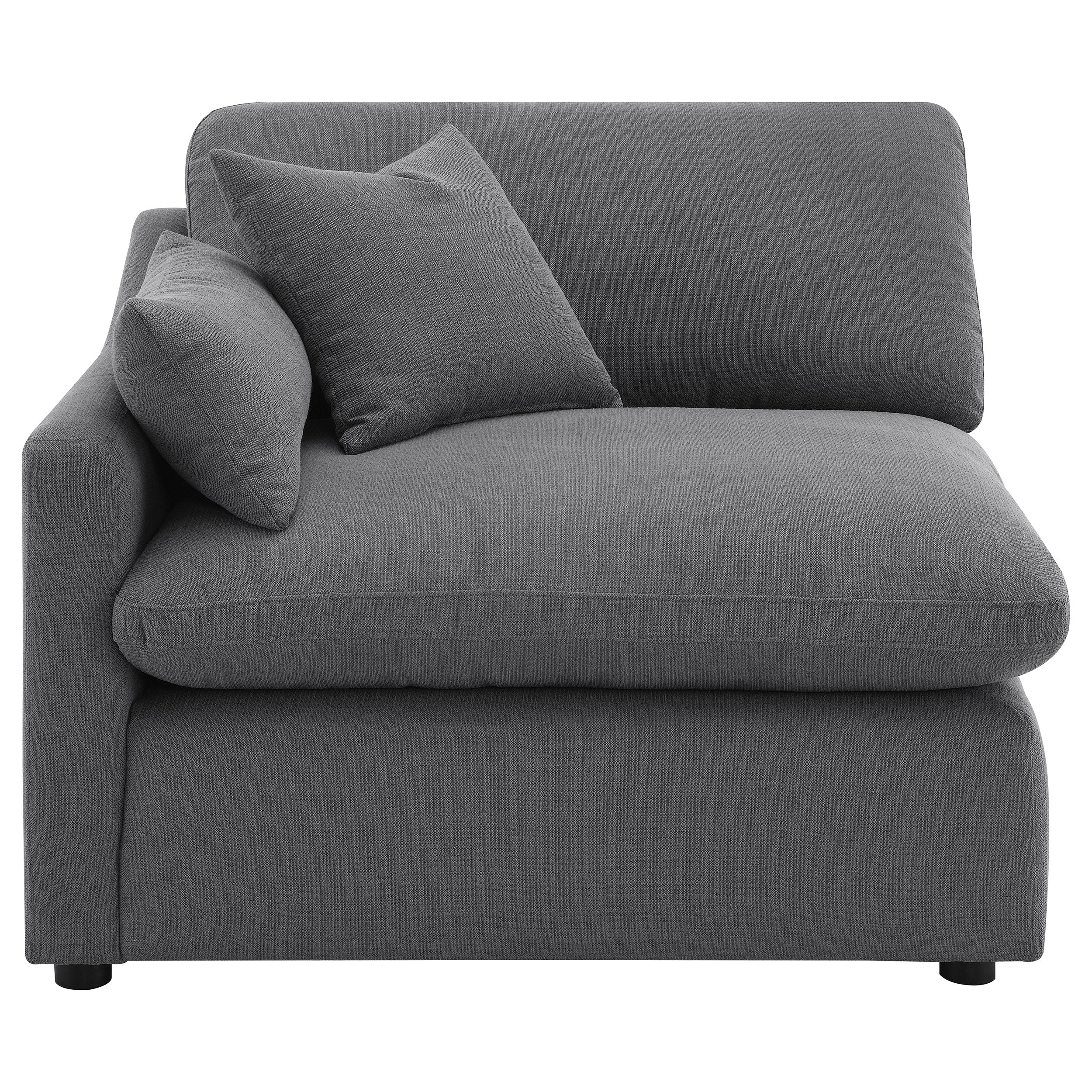 Hobson Upholstered LAF Chair Charcoal — view 3