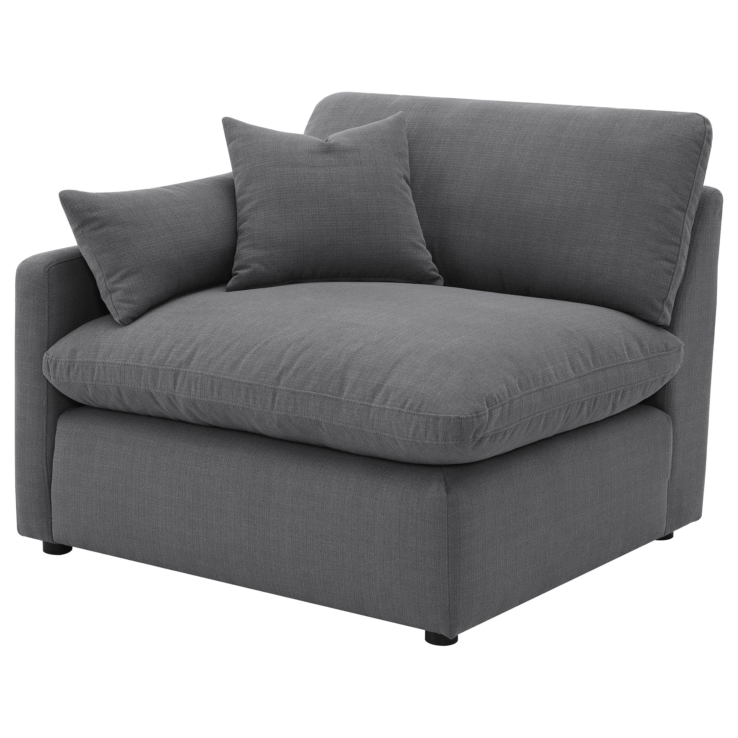 Hobson Upholstered LAF Chair Charcoal — view 4
