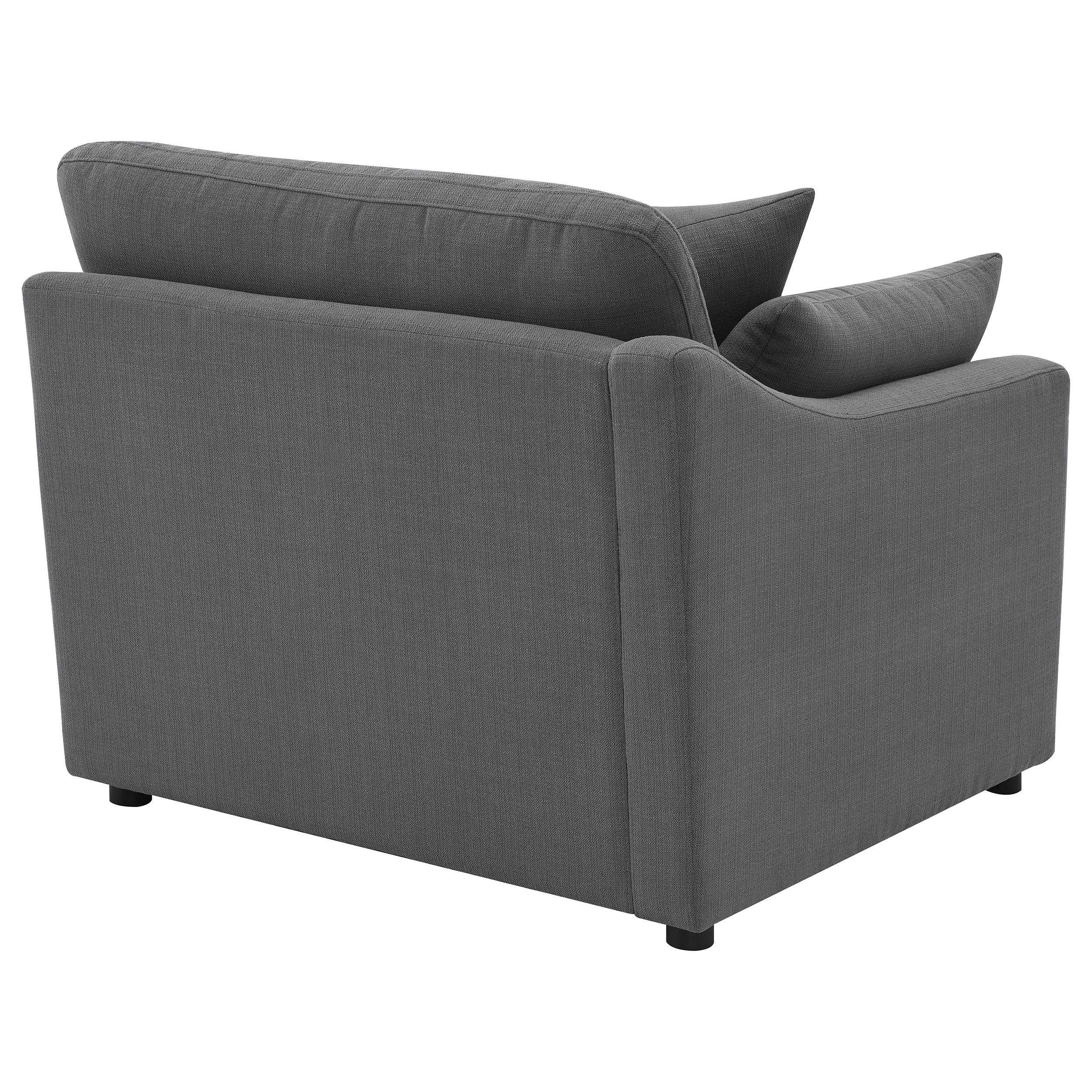 Hobson Upholstered LAF Chair Charcoal — view 7