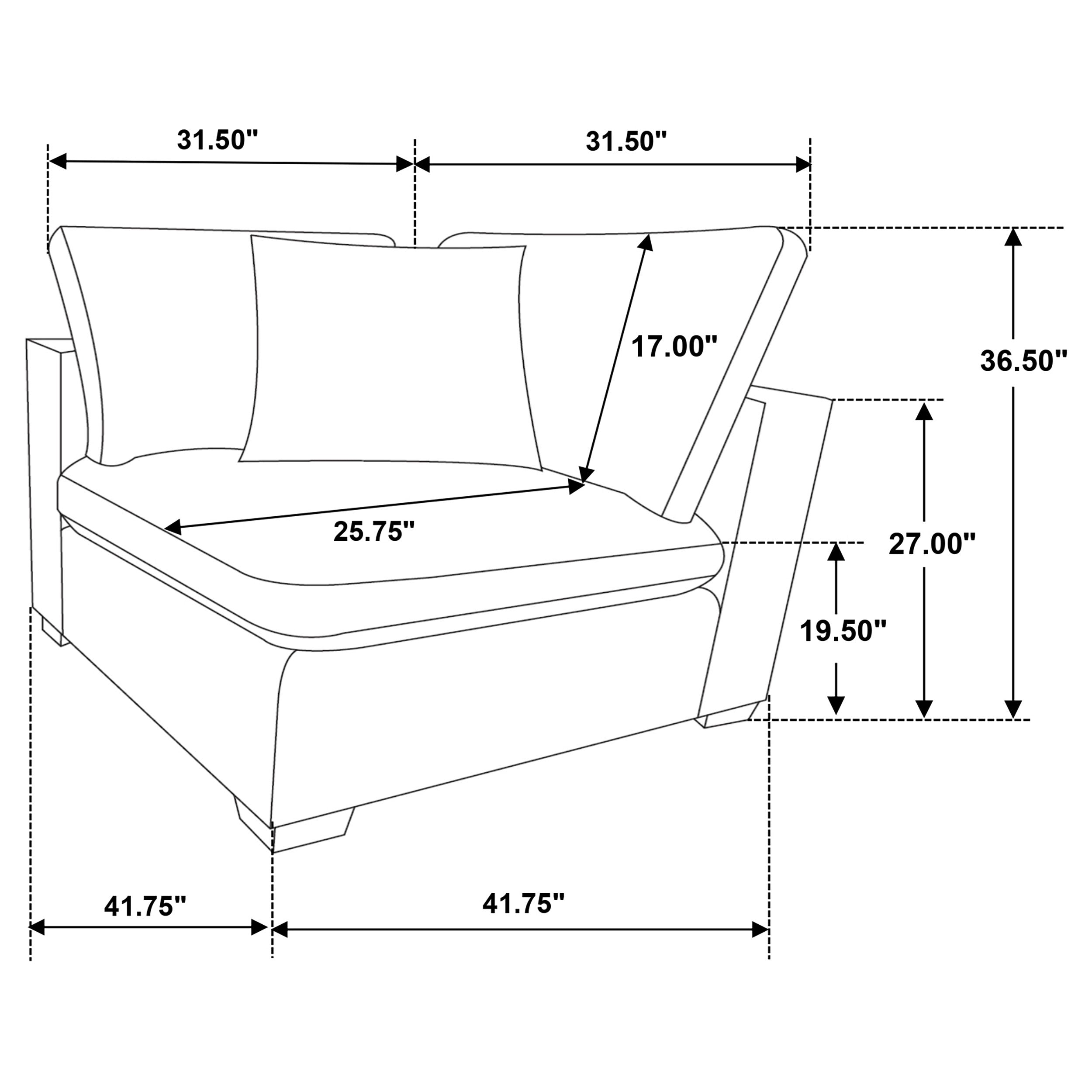 Lakeview 5-piece Upholstered Modular Sectional Sofa Ivory — view 17