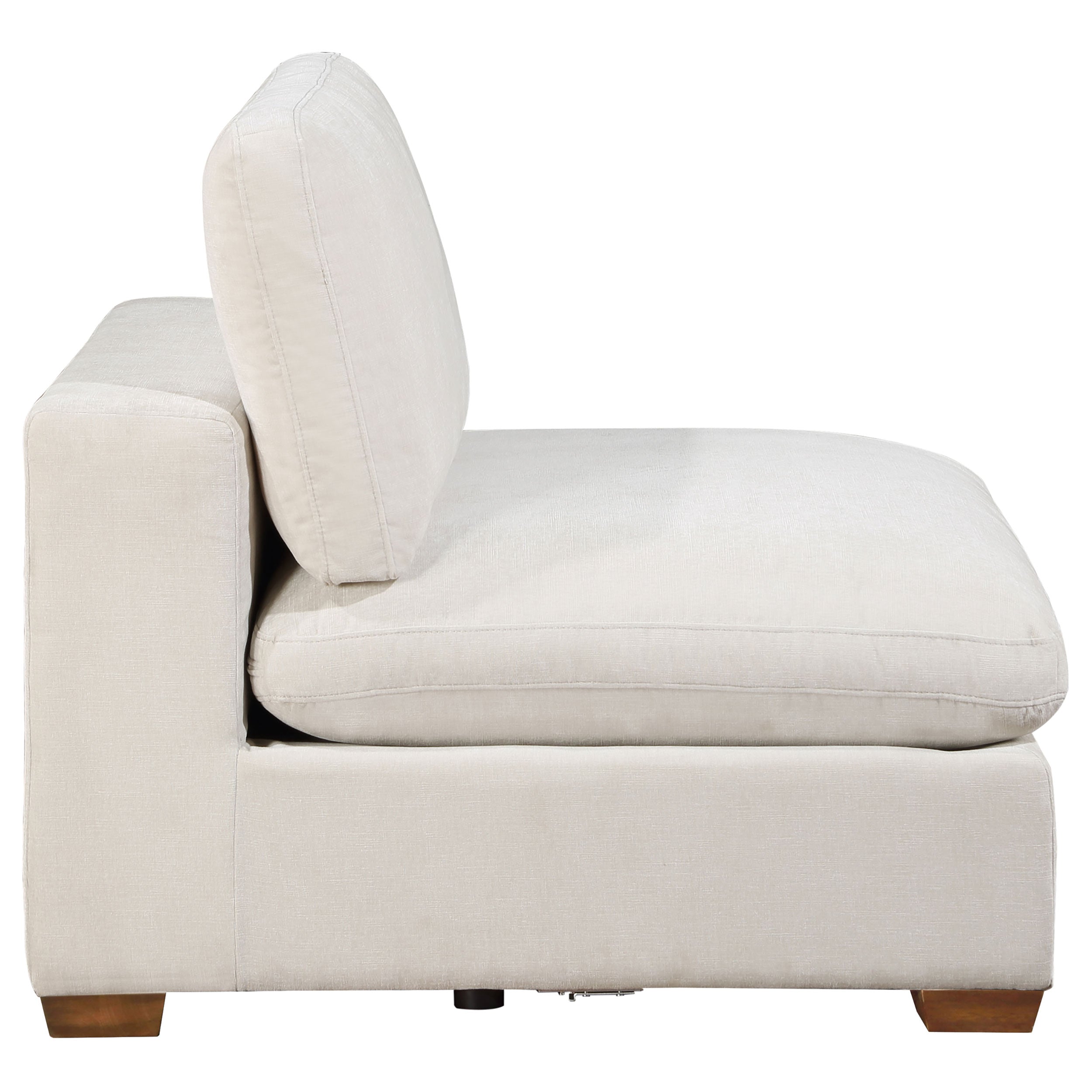 Lakeview Upholstered Armless Chair Ivory — view 5
