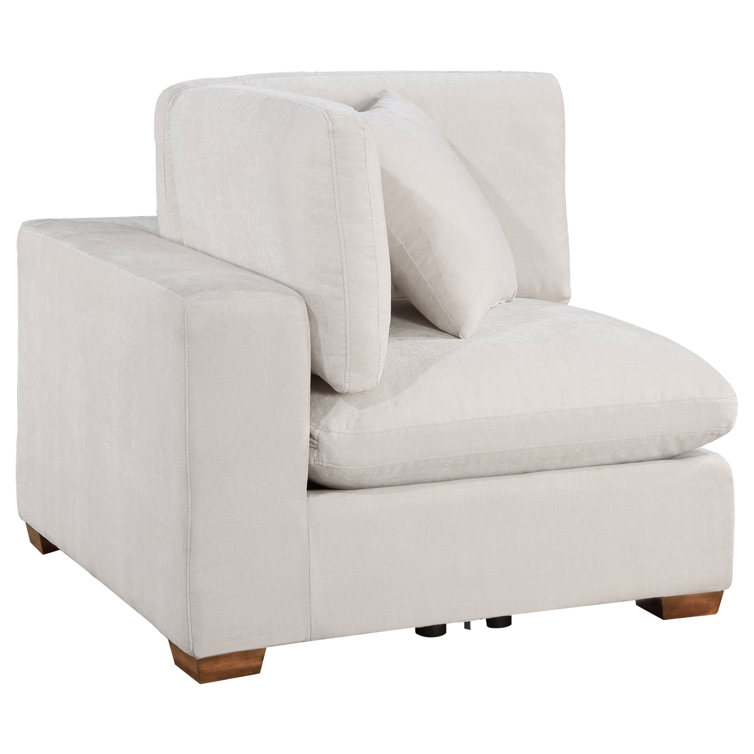 Lakeview Upholstered Corner Chair Ivory — view 1