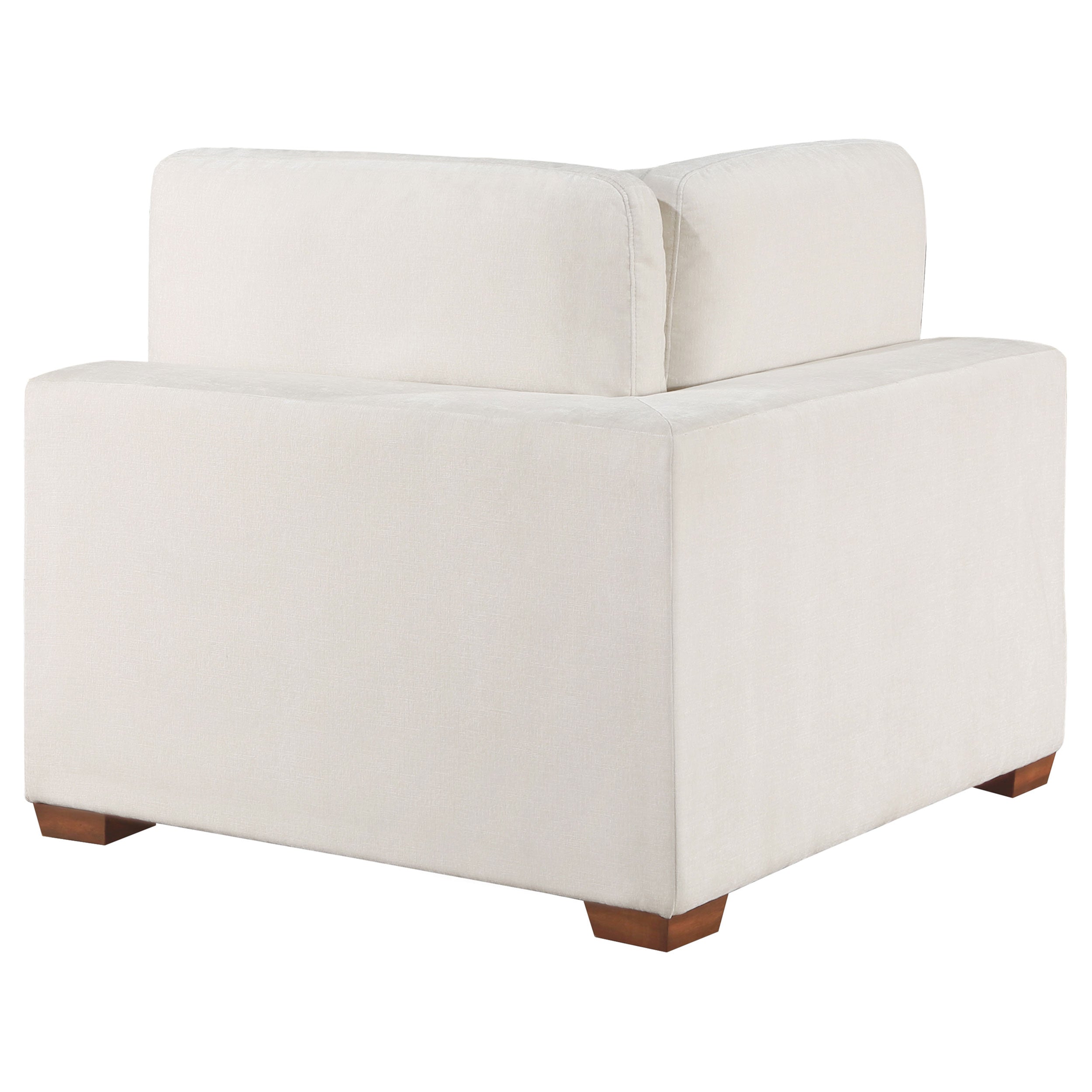 Lakeview Upholstered Corner Chair Ivory — view 4