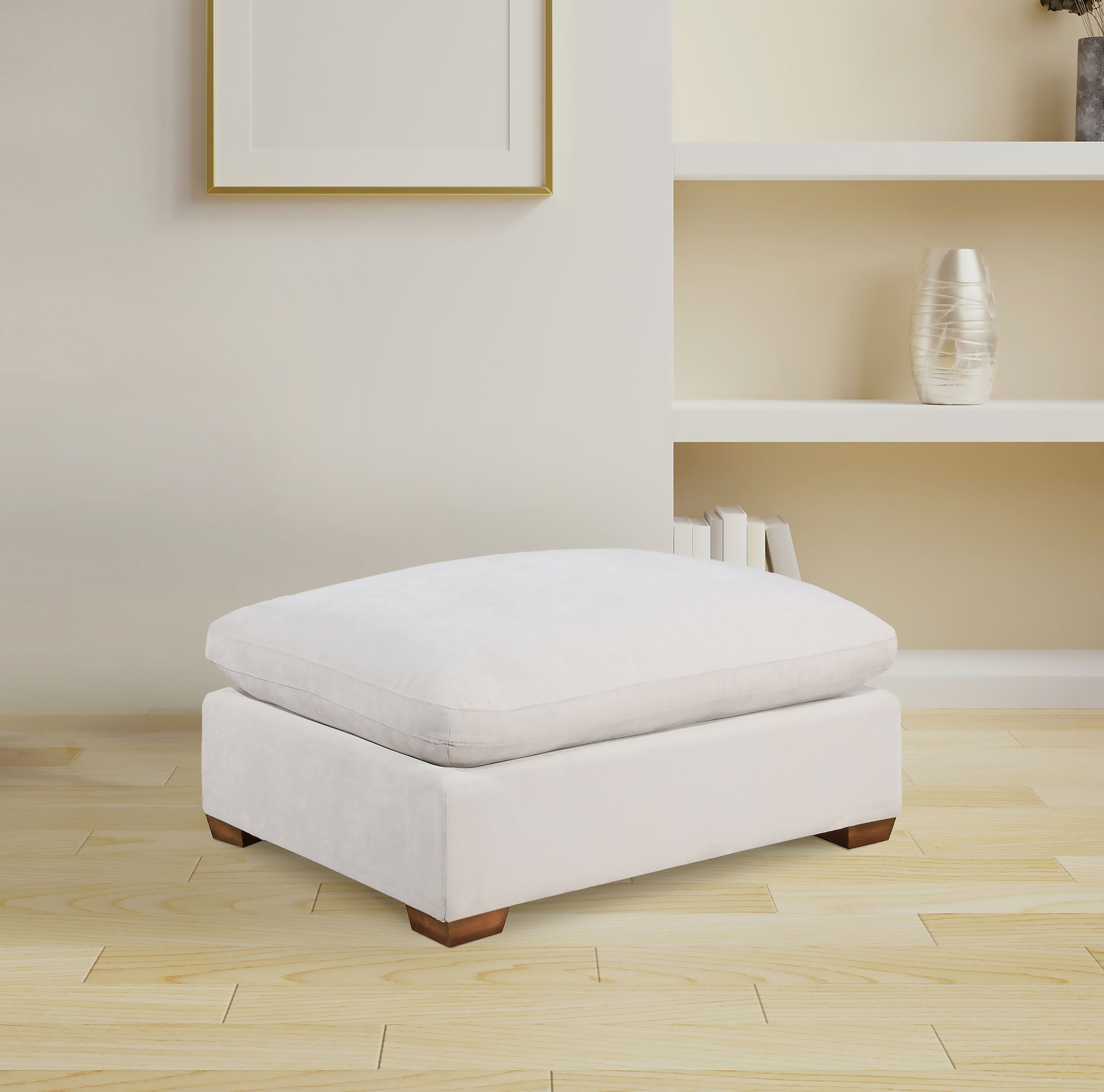 Lakeview Rectangular Upholstered Ottoman Ivory — view 2