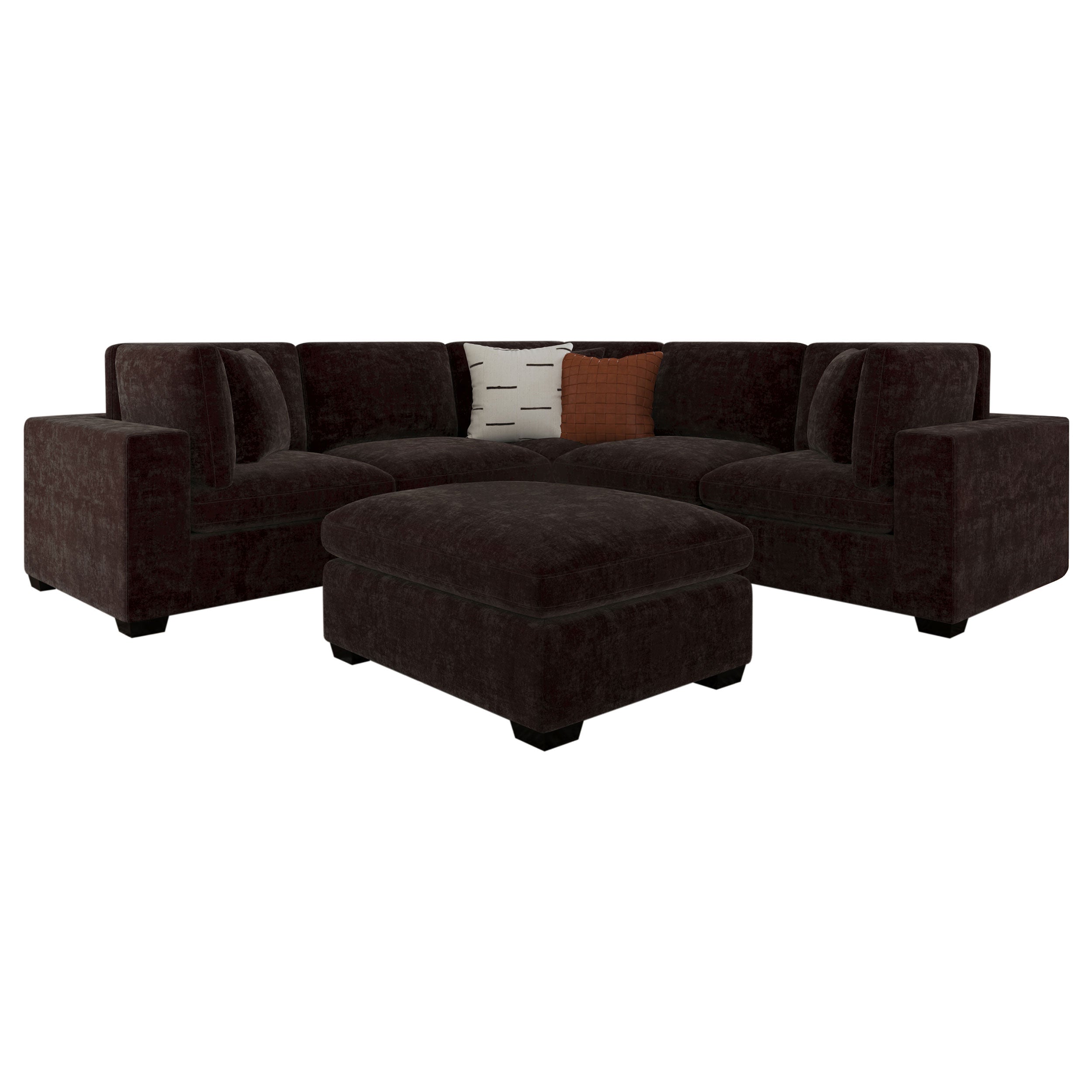 Lakeview 6-piece Upholstered Modular Sectional Chocolate — view 3