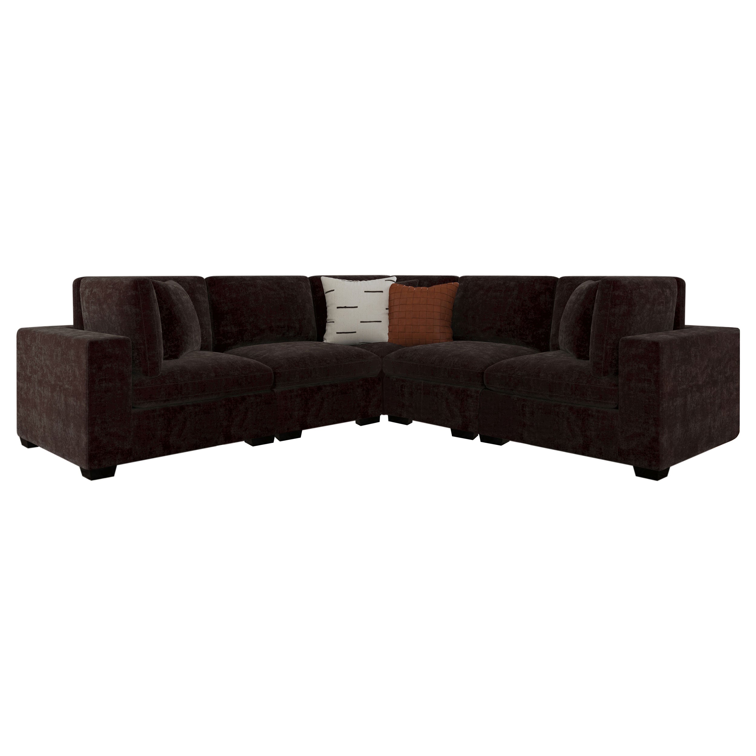 Lakeview 6-piece Upholstered Modular Sectional Chocolate — view 4