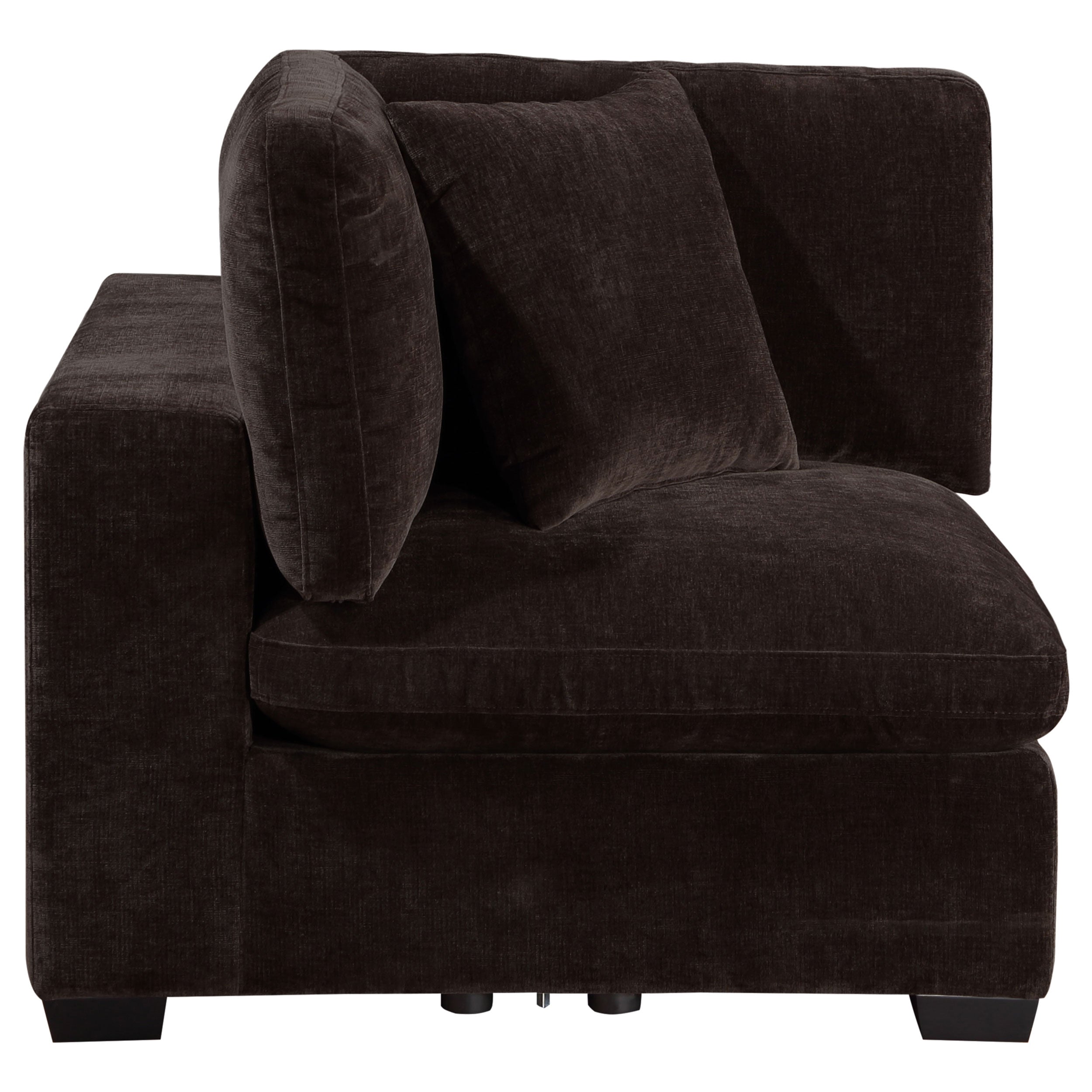 Lakeview Upholstered Corner Chair Dark Chocolate — view 2