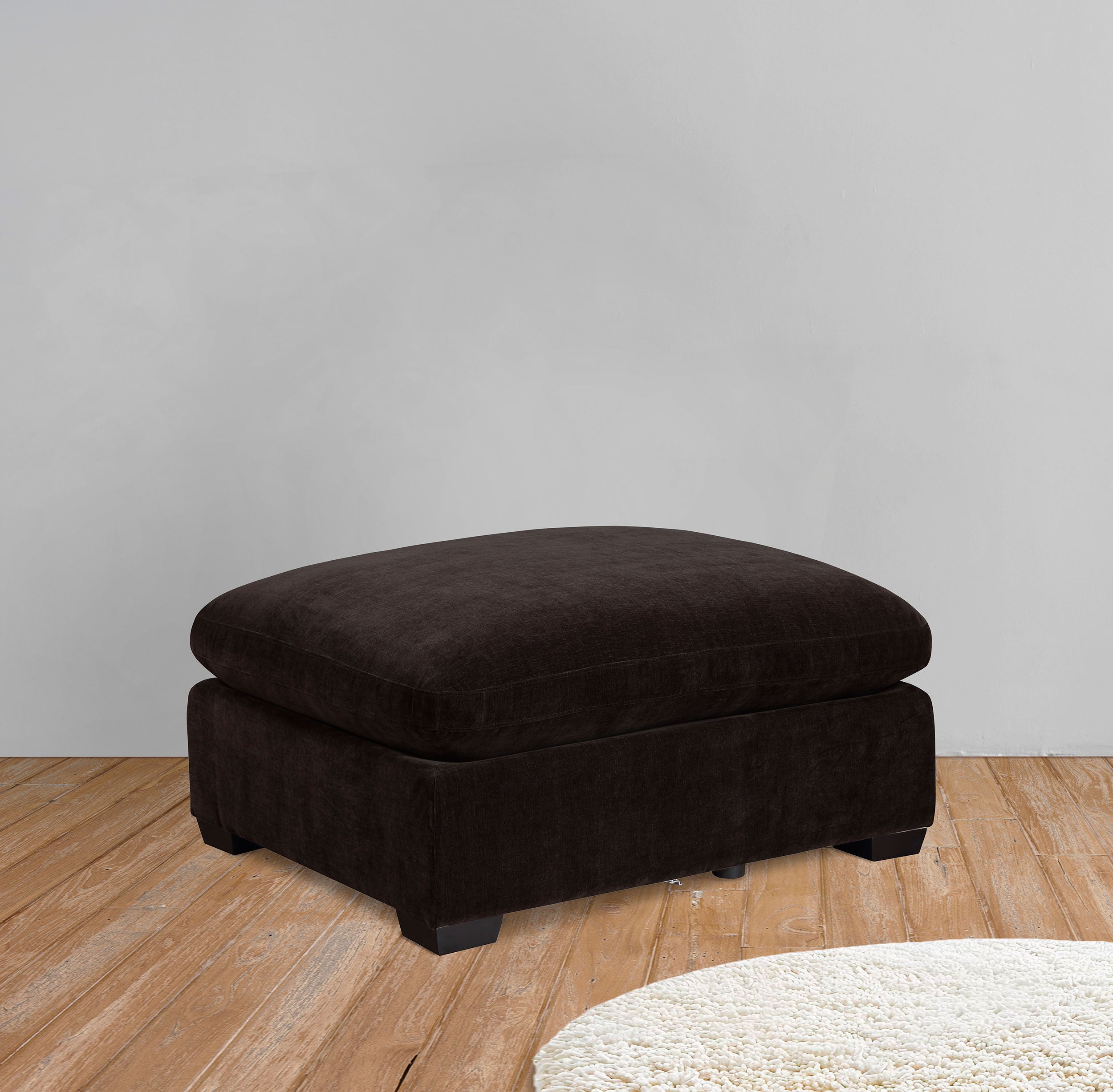 Lakeview Rectangular Upholstered Ottoman Dark Chocolate — view 2