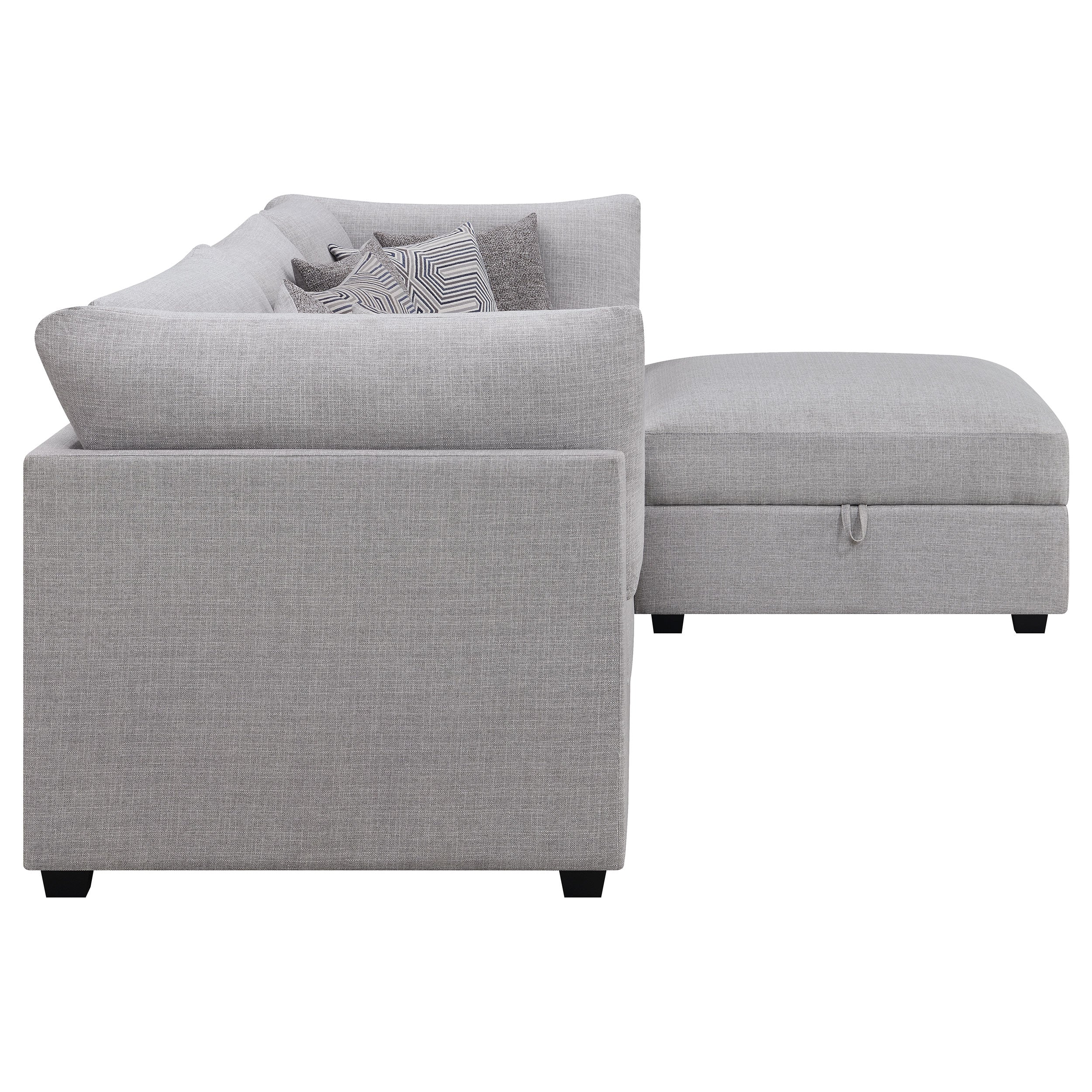 Cambria 4-piece Upholstered Modular Sectional Sofa Grey — view 6