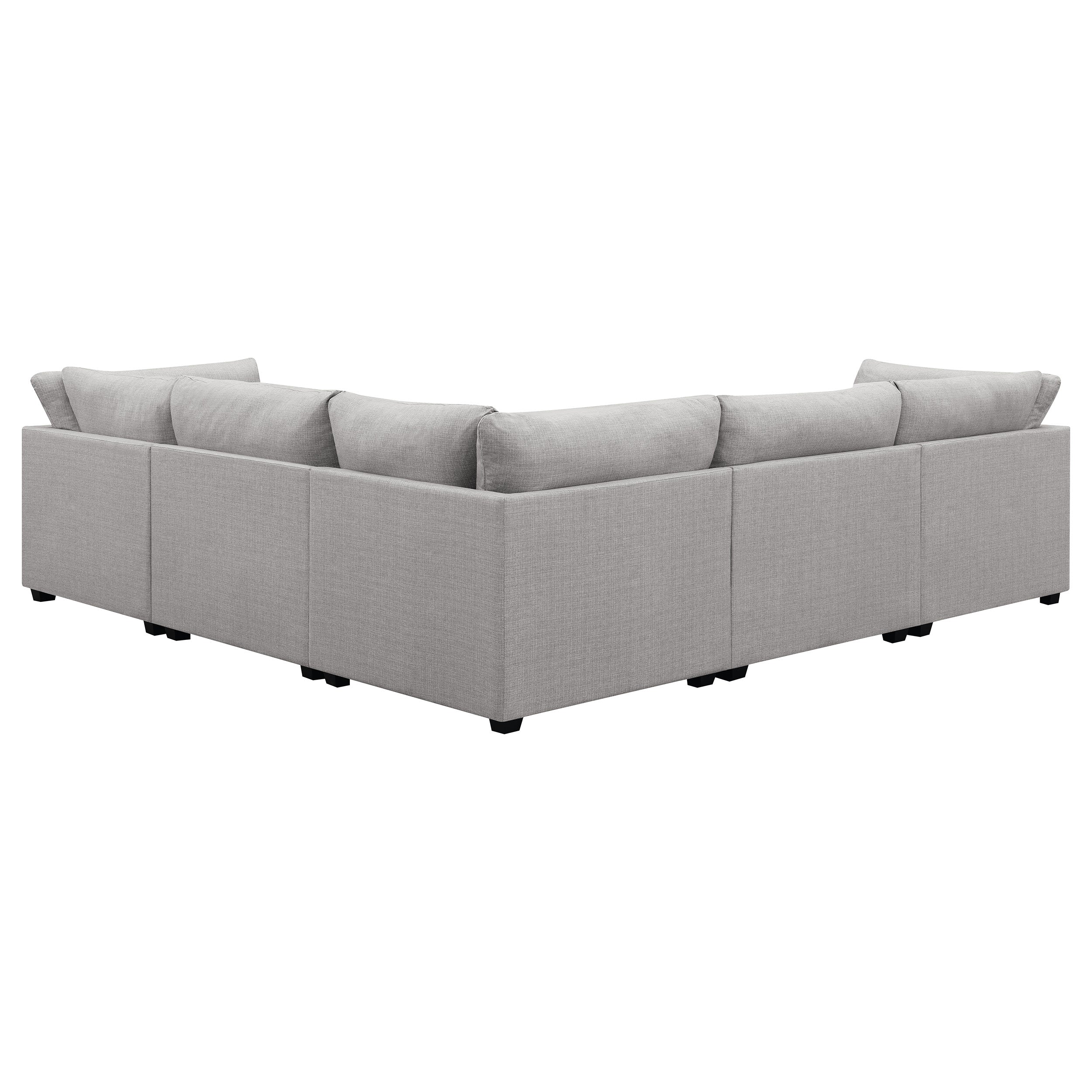 Cambria 6-piece Upholstered Modular Sectional Sofa Grey — view 4