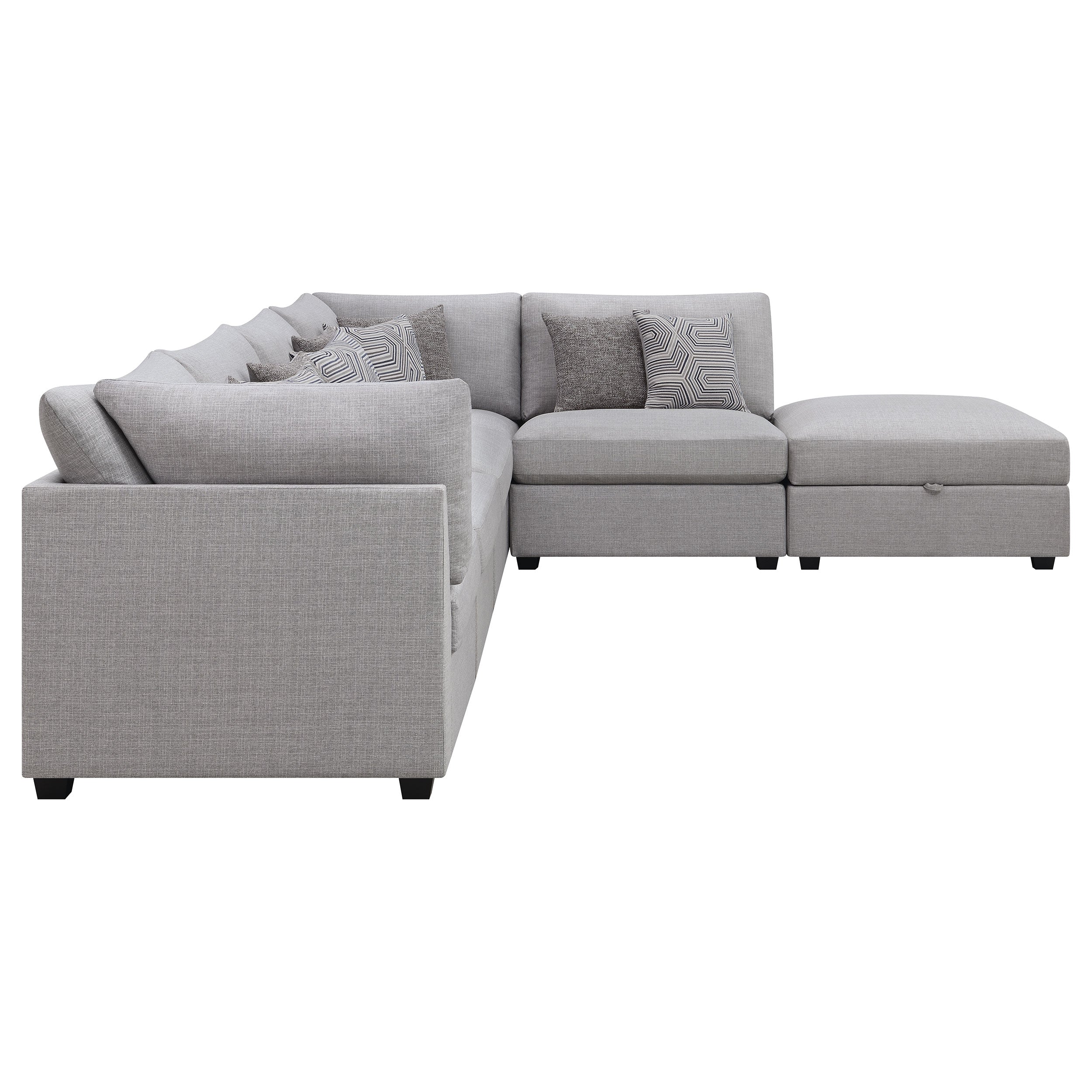 Cambria 6-piece Upholstered Modular Sectional Sofa Grey — view 5