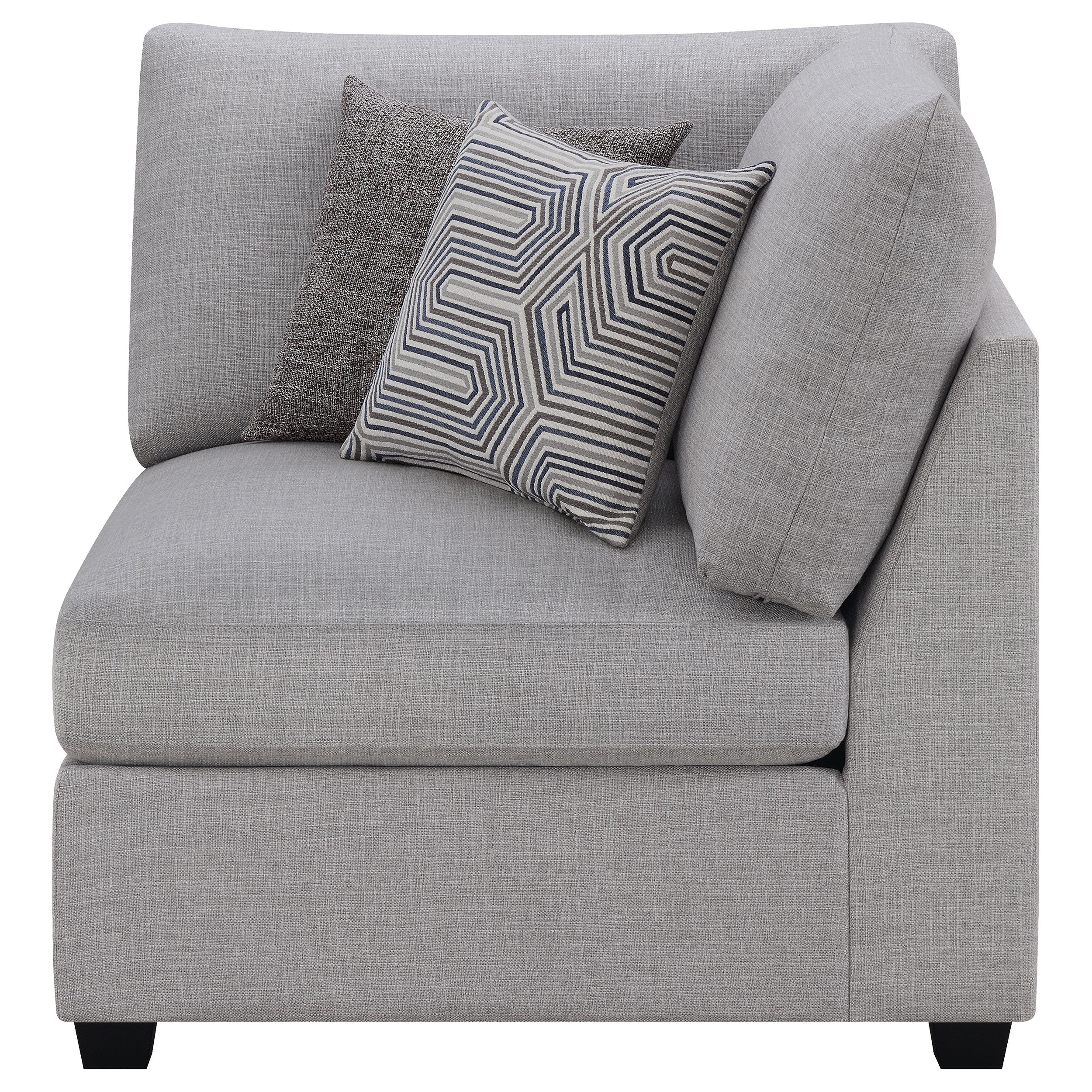 Cambria Upholstered Corner Grey — view 3