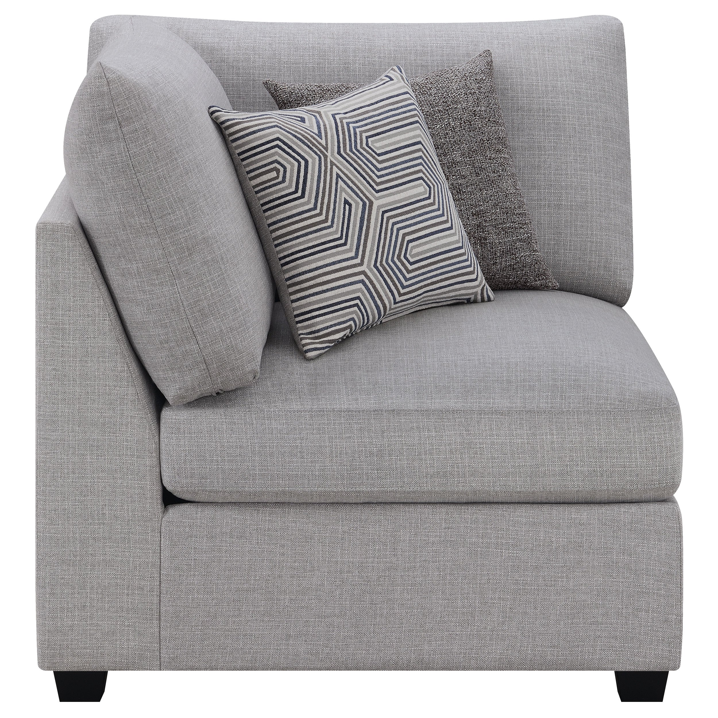 Cambria Upholstered Corner Grey — view 7