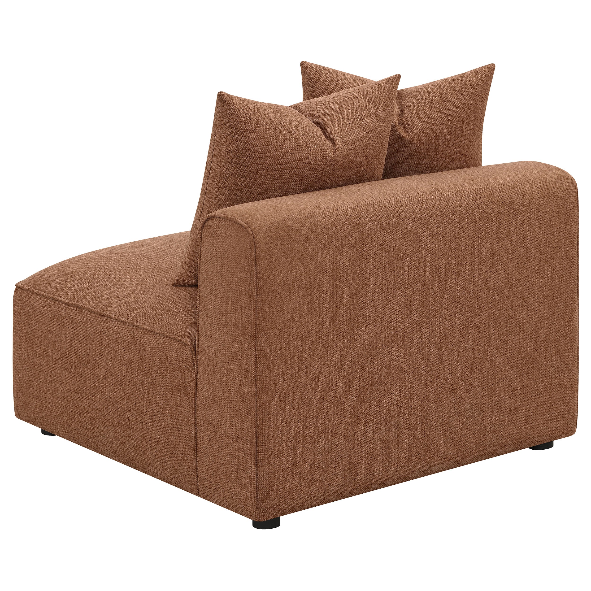 Jennifer Upholstered Armless Chair Terracotta — view 6