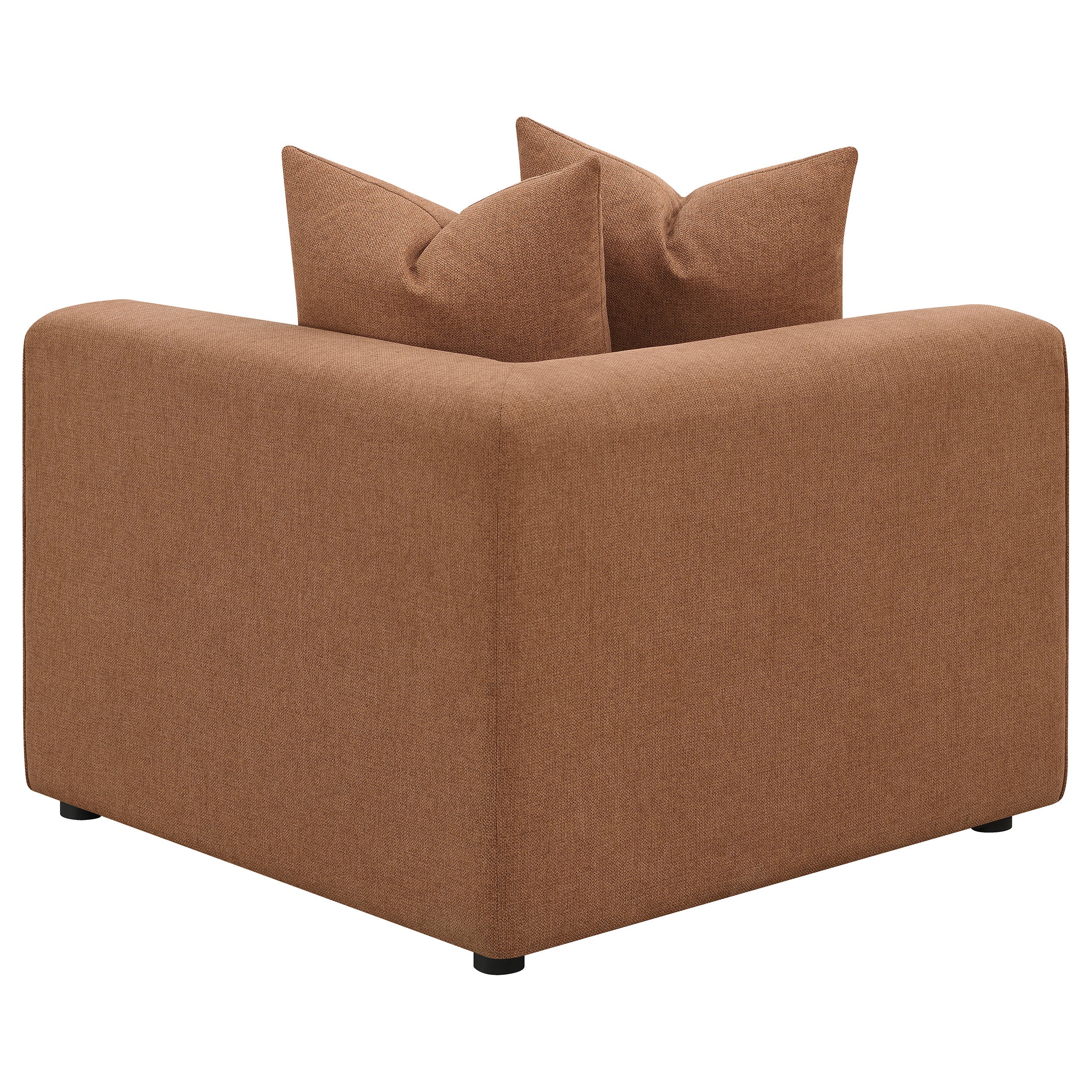 Jennifer Upholstered Corner Chair Terracotta — view 5