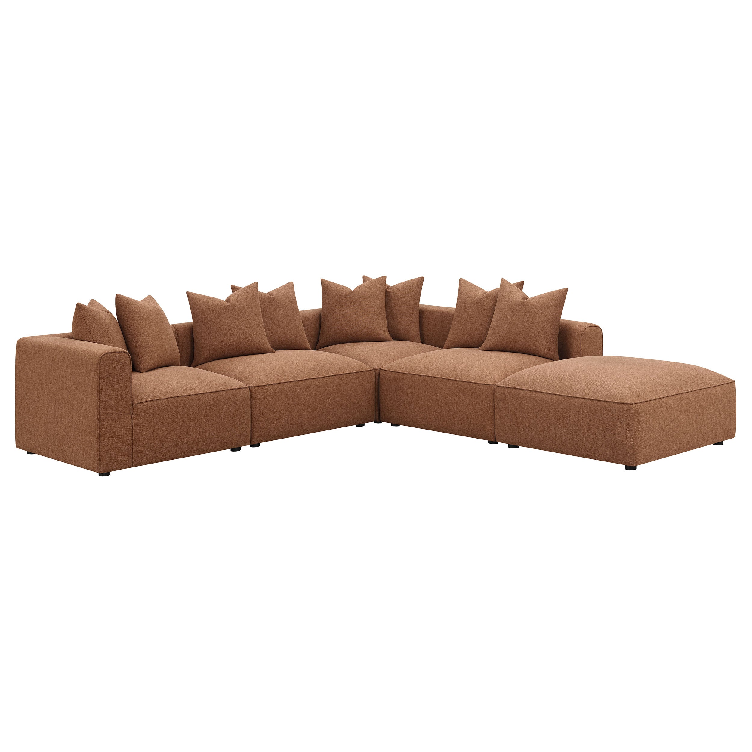 Jennifer Upholstered Corner Chair Terracotta — view 9