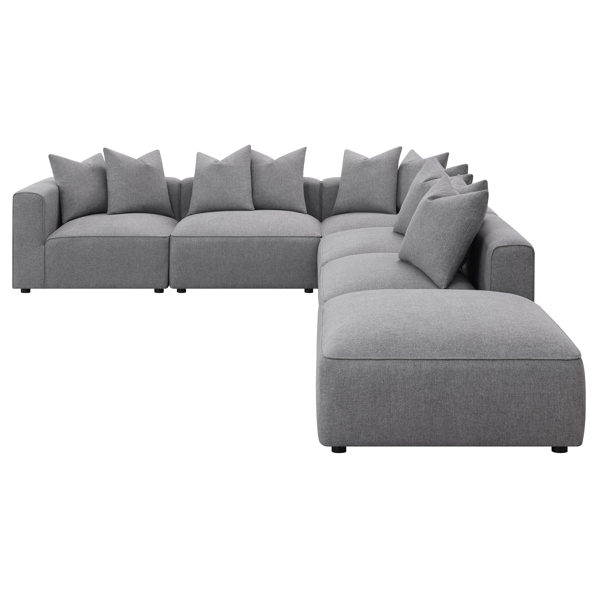 Jennifer 6-piece Upholstered Modular Sectional Grey — view 4