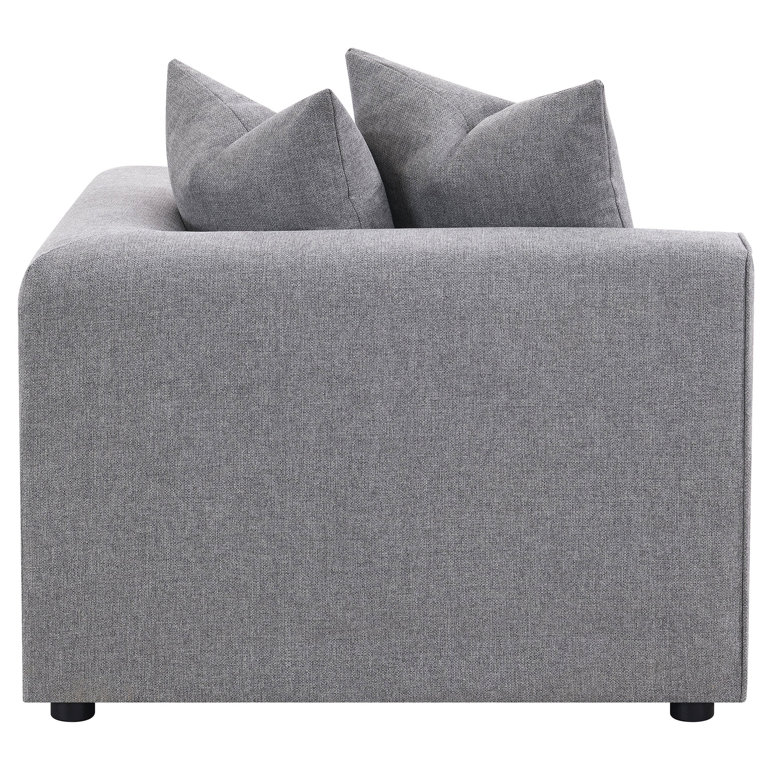 Jennifer Upholstered Corner Chair Grey — view 6