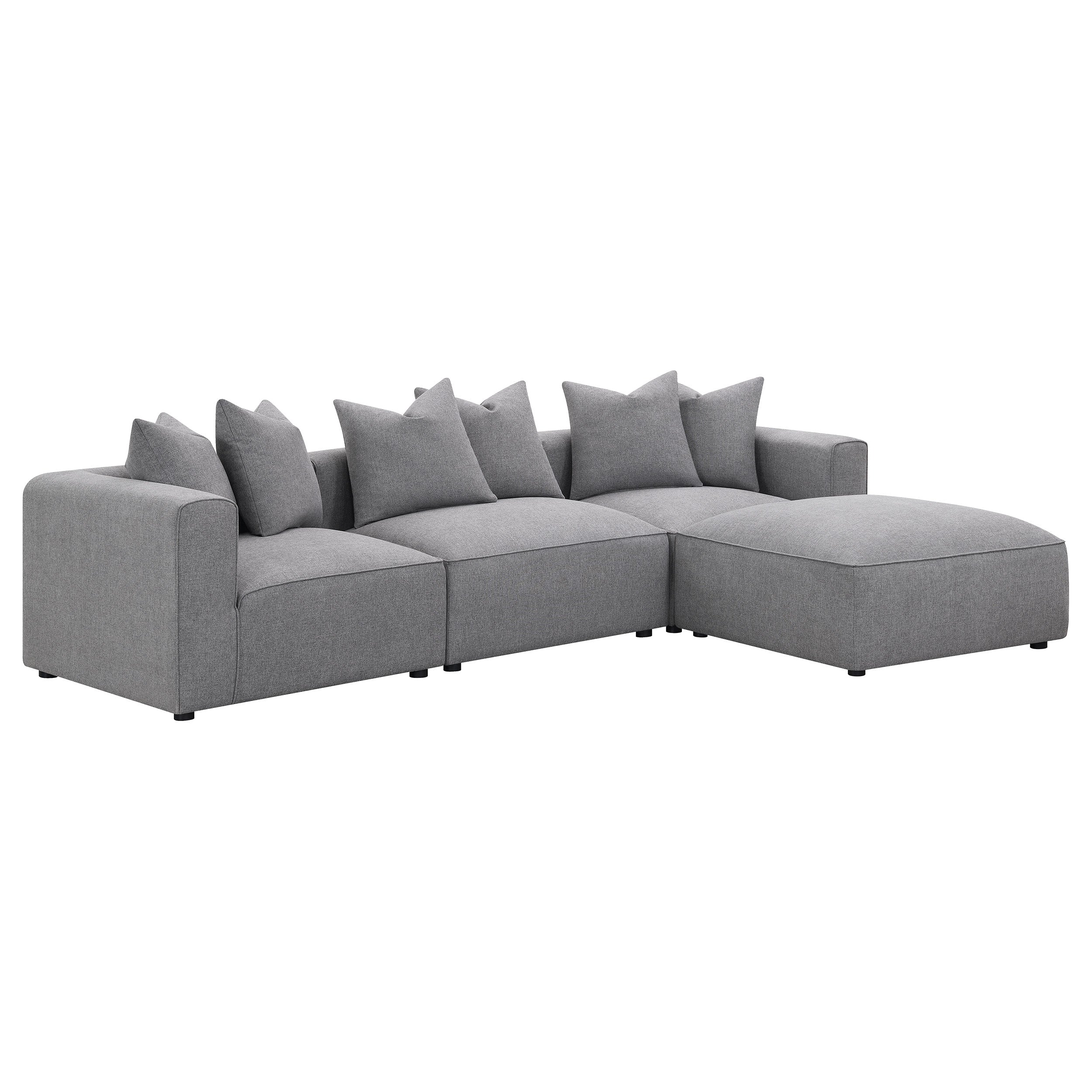 Jennifer Upholstered Corner Chair Grey — view 7