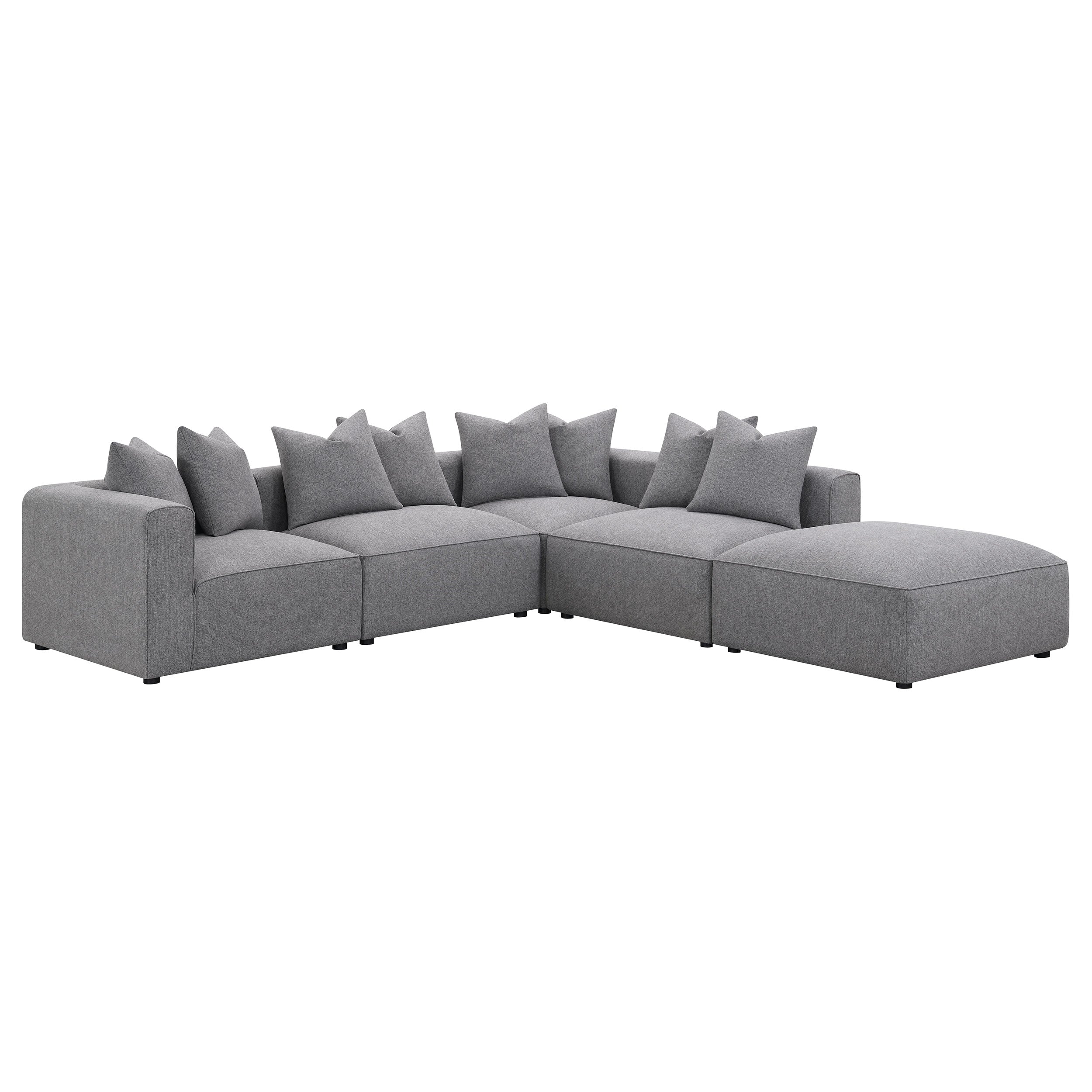Jennifer Upholstered Corner Chair Grey — view 9