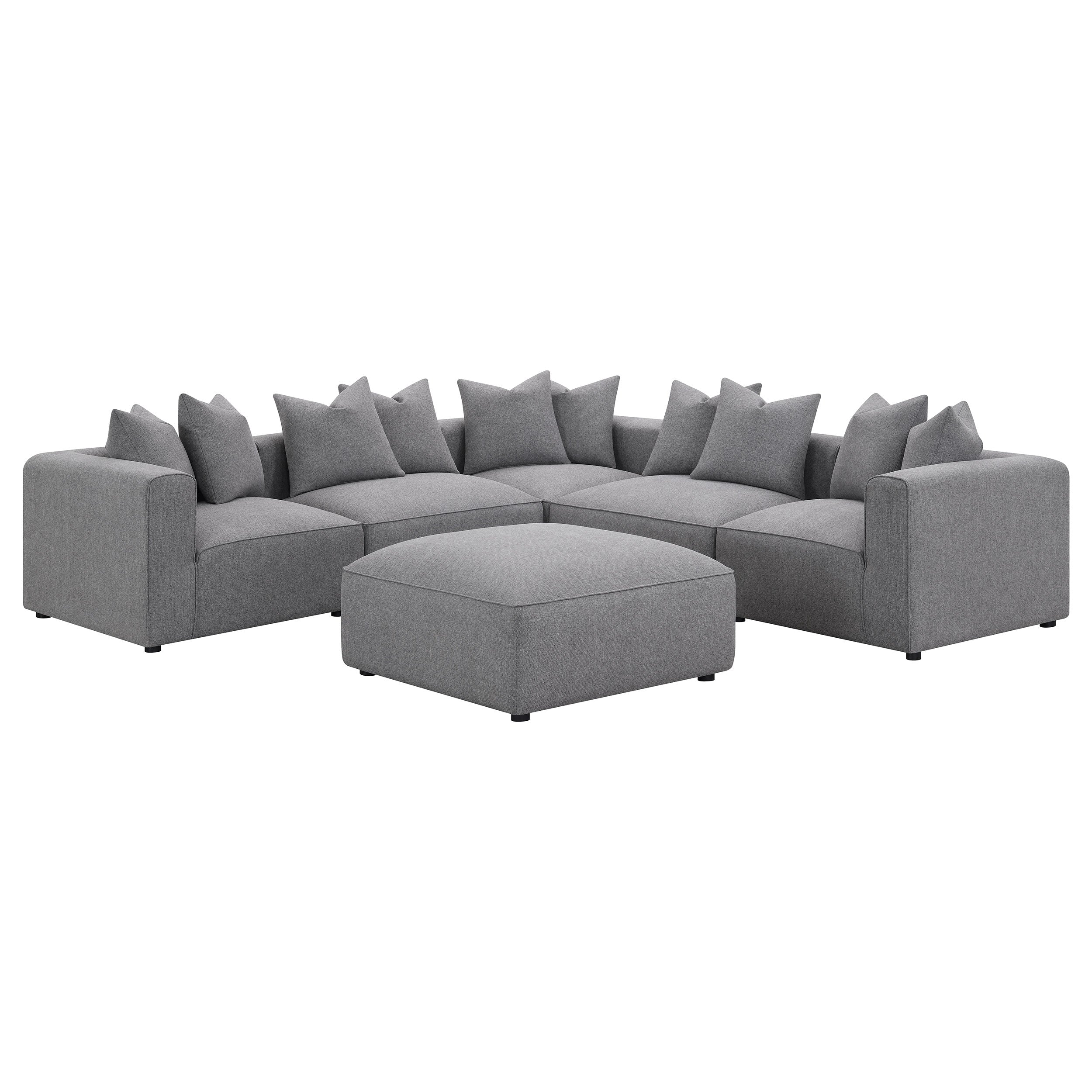 Jennifer Upholstered Corner Chair Grey — view 12