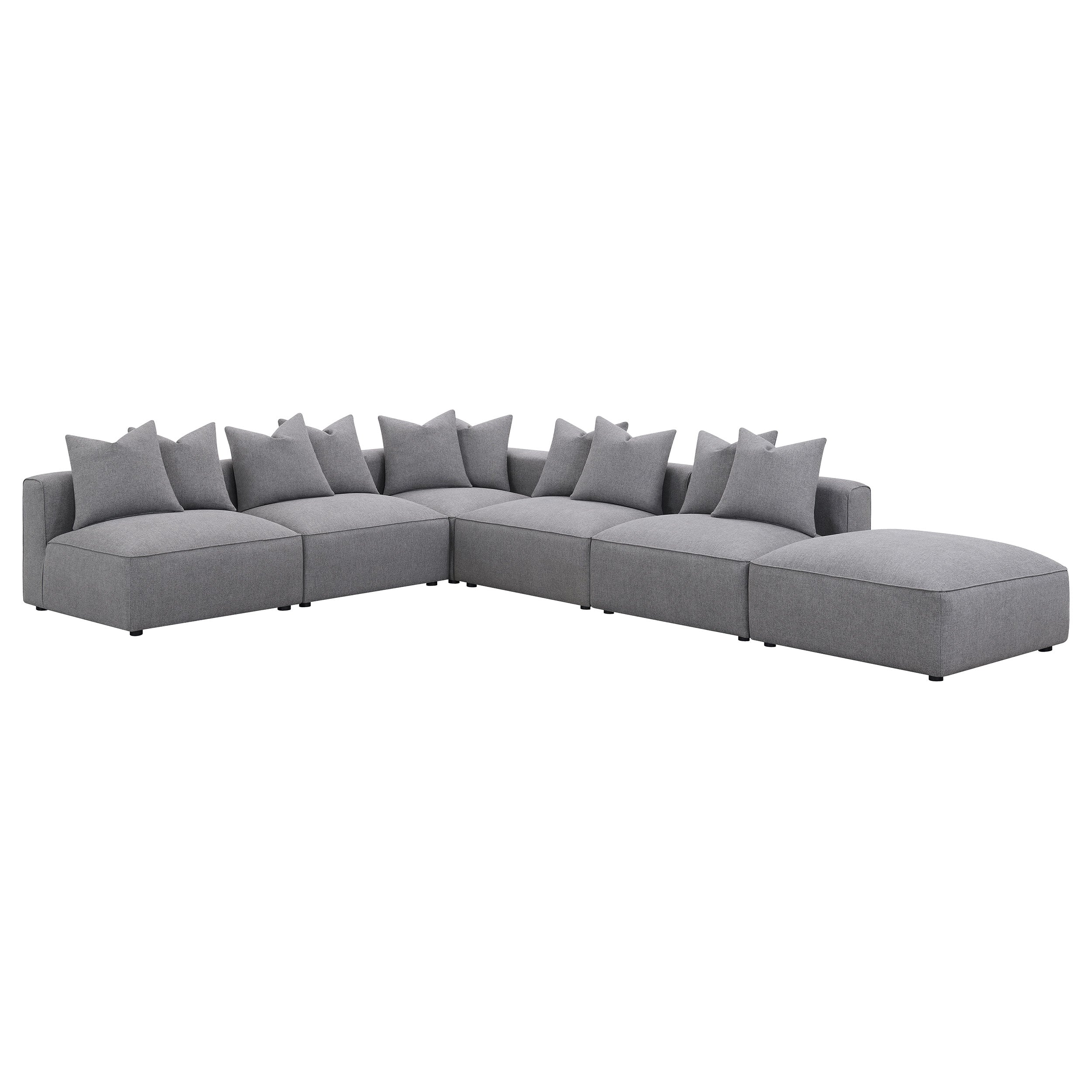 Jennifer Upholstered Corner Chair Grey — view 13