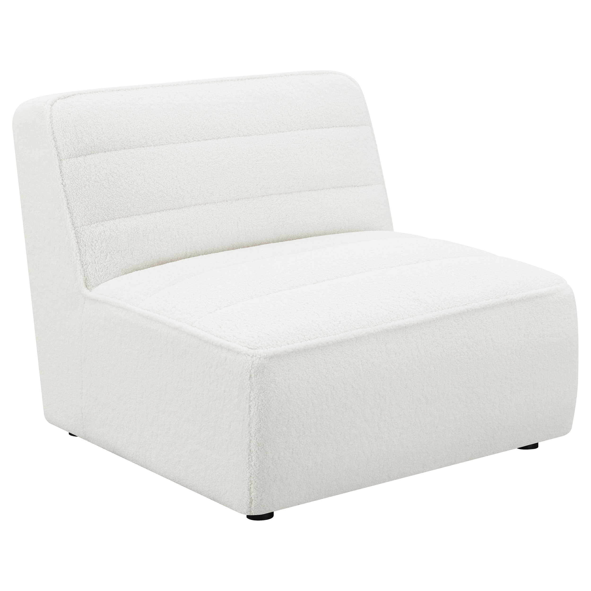 Sunny Upholstered Armless Chair Natural — view 1
