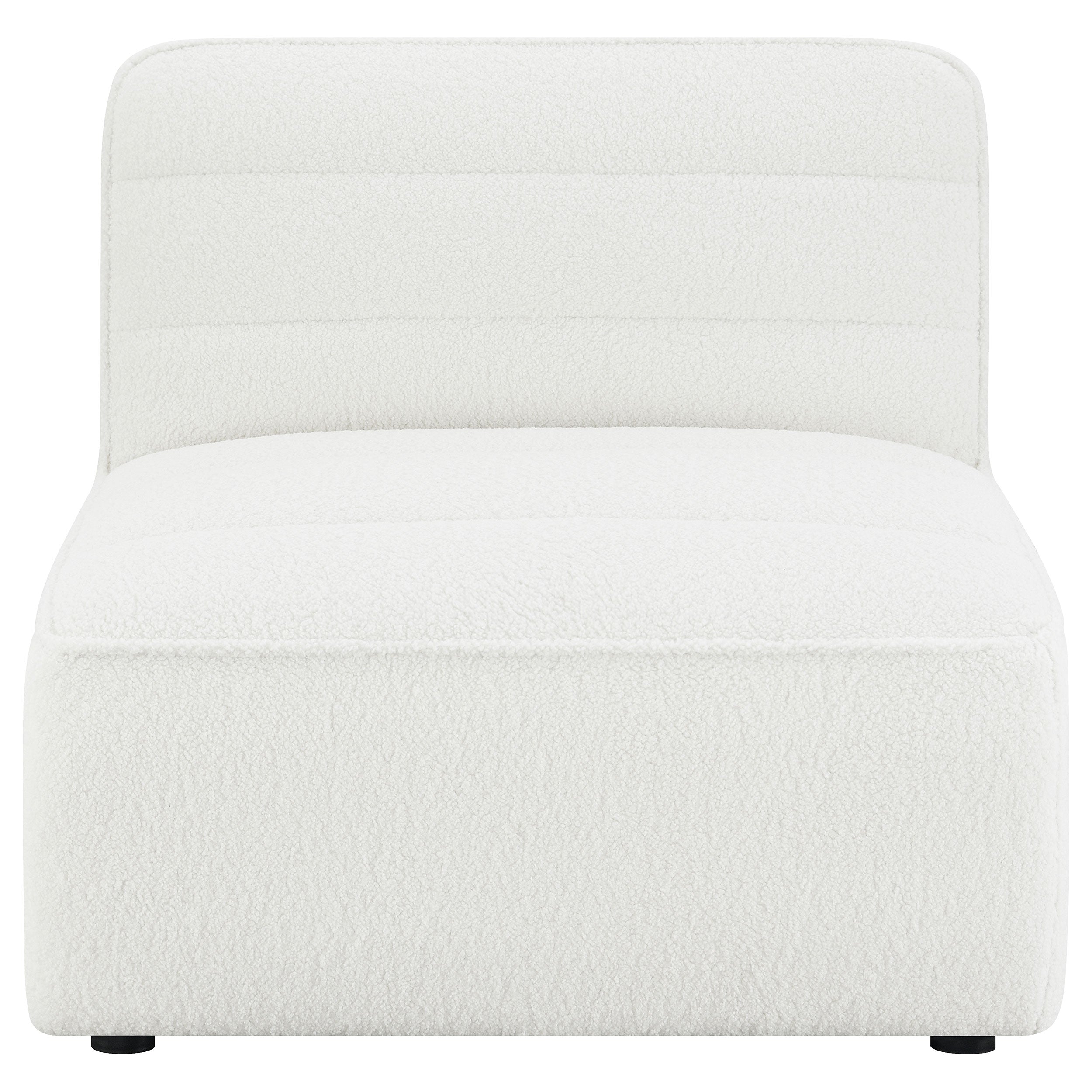 Sunny Upholstered Armless Chair Natural — view 3
