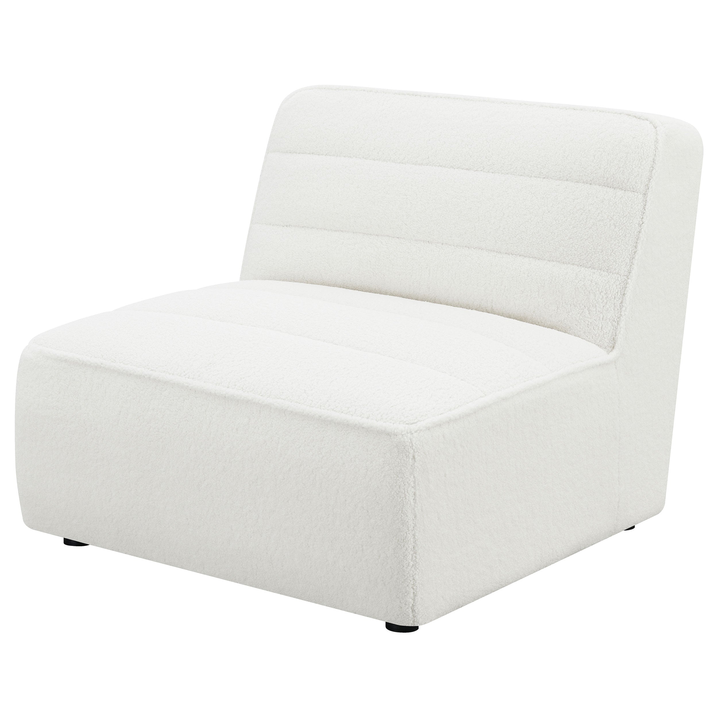 Sunny Upholstered Armless Chair Natural — view 4