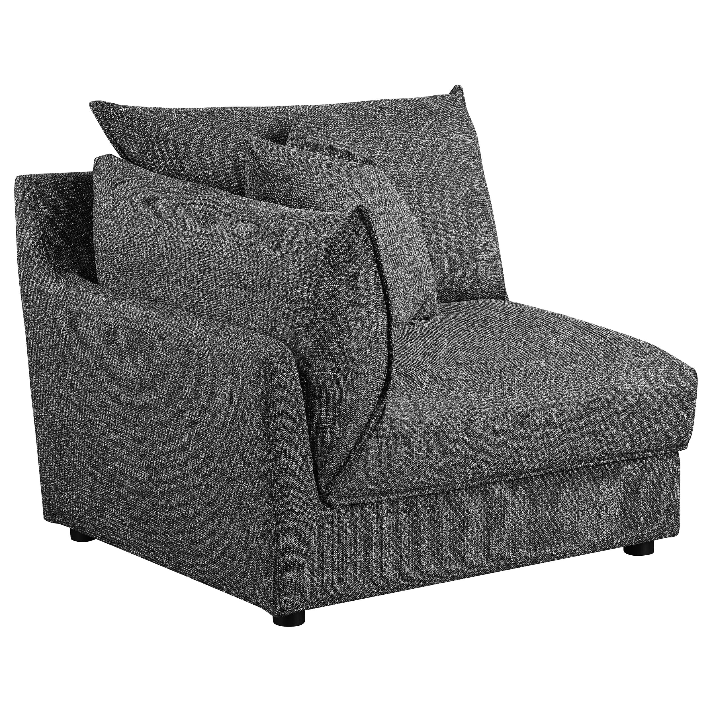 Sasha 5-piece Upholstered Modular Sectional Barely Black — view 11