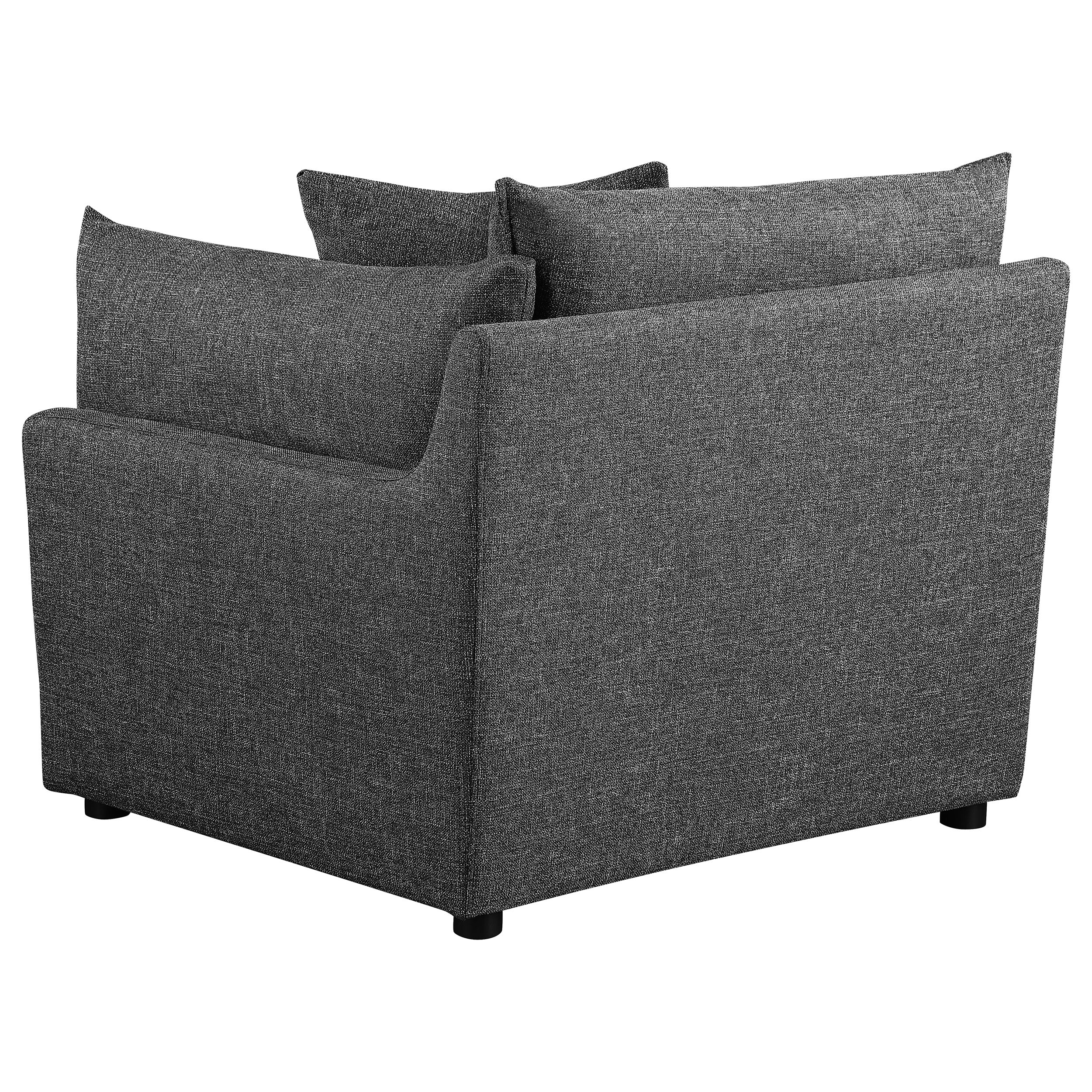 Sasha 3-Piece Upholstered Sofa Barely Black — view 14