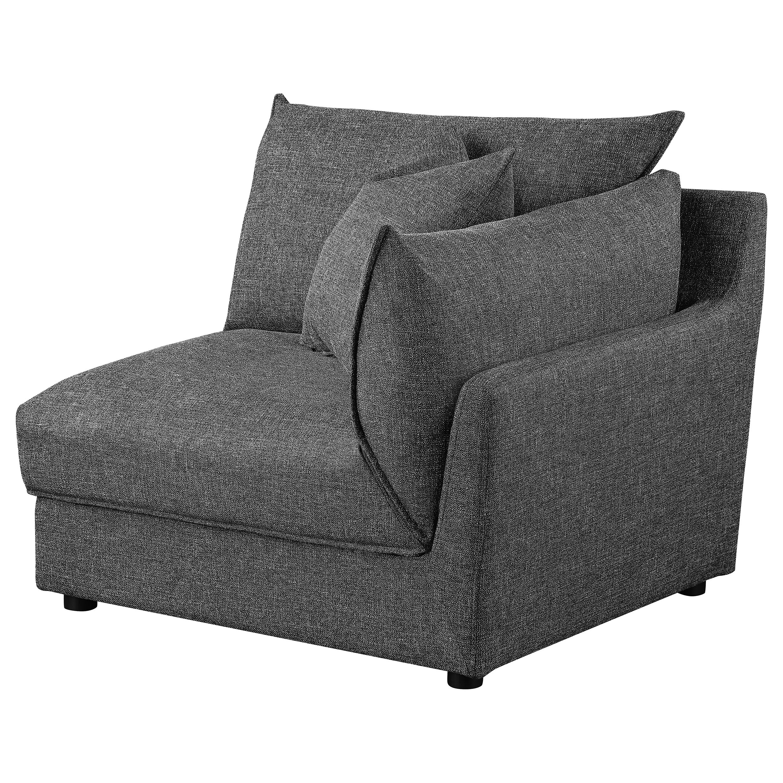 Sasha 6-Piece Upholstered Modular Sectional Barely Black — view 15