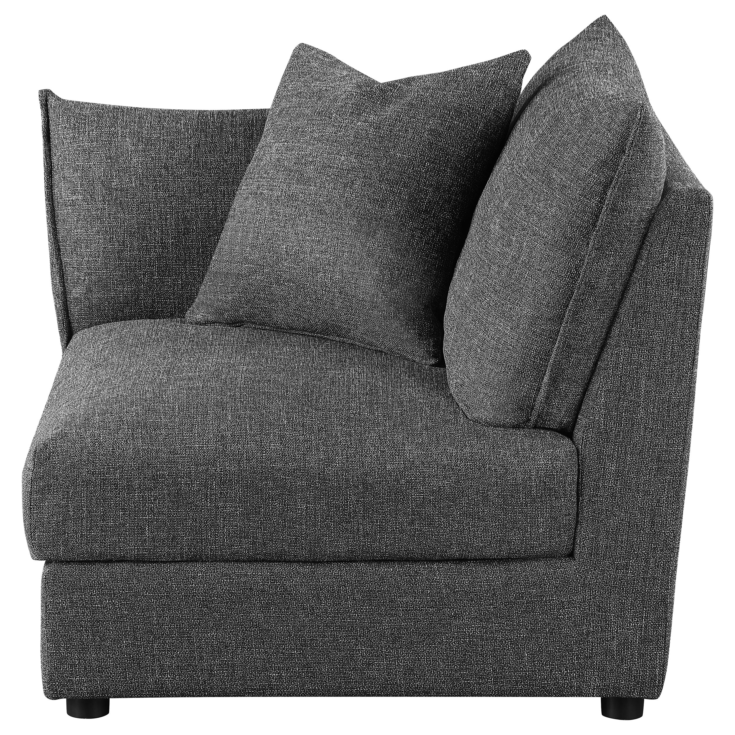 Sasha Upholstered LAF Chair Barely Black — view 5